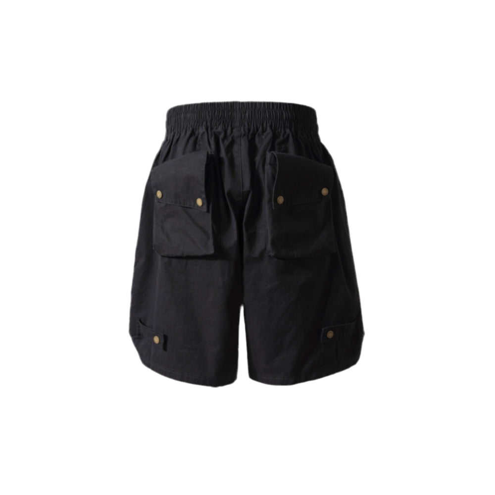 Black Multi Pockets Shorts