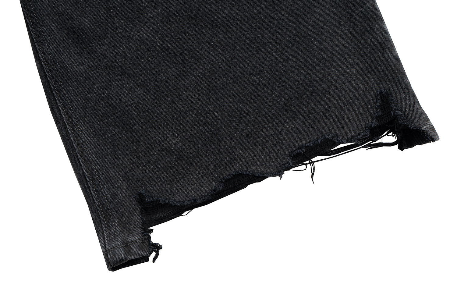 Black Ripped Denim Shorts