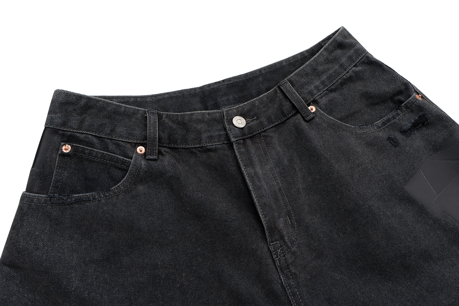 Black Ripped Denim Shorts