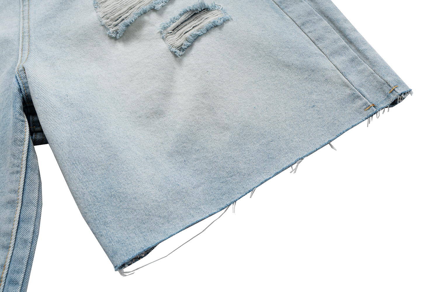 Flow Ripped Denim Shorts