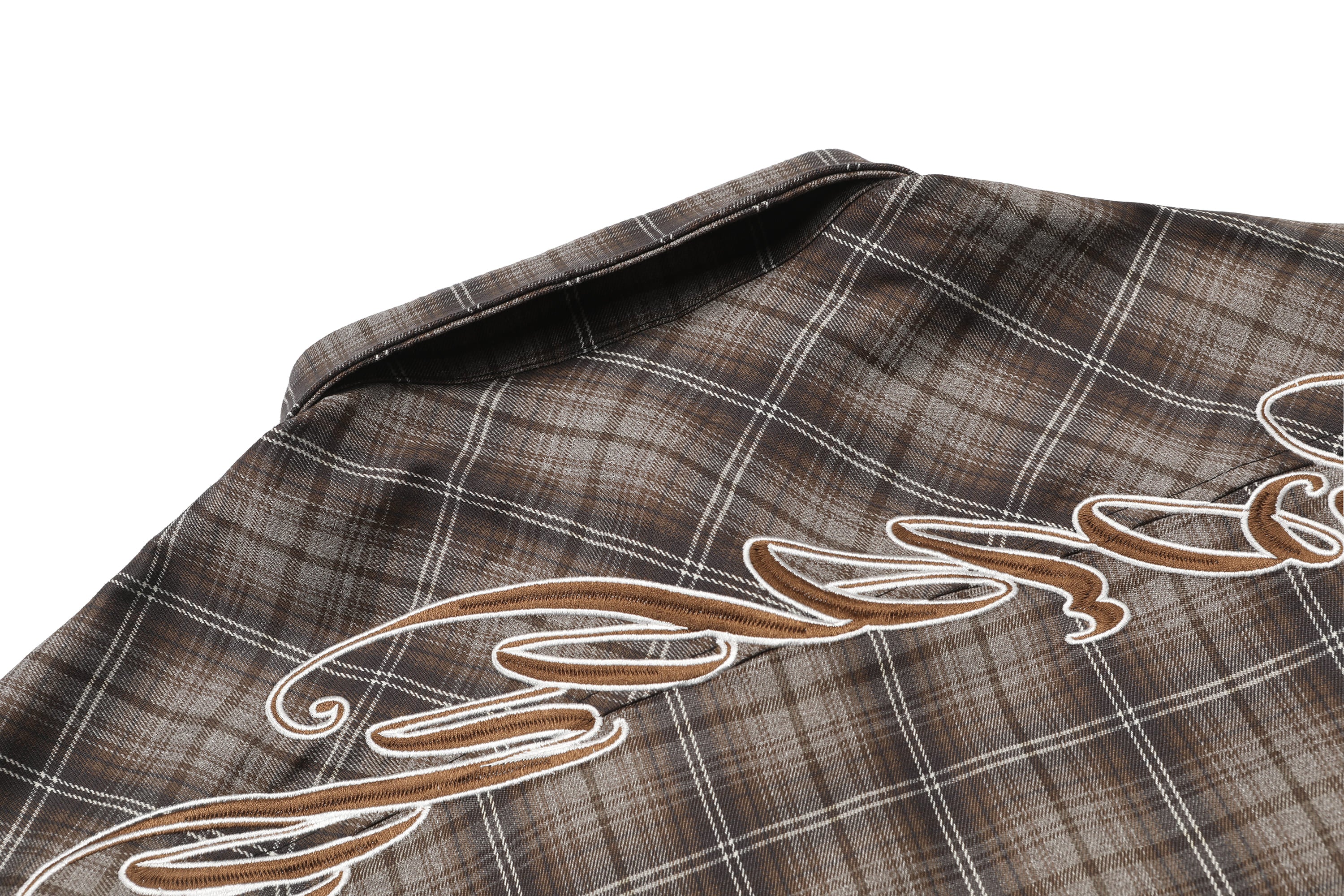 Brown Plaid Chicano Double Pocket Shirt