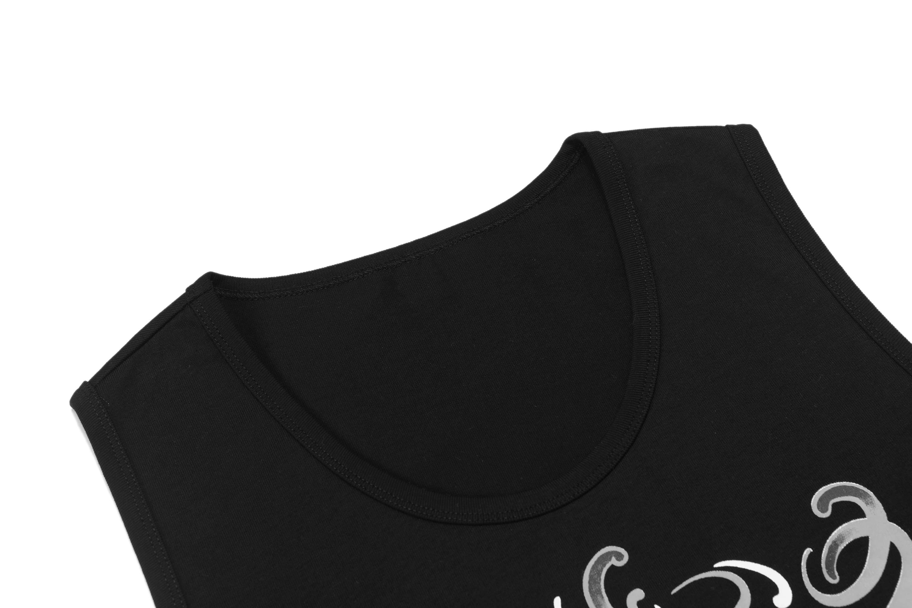 Black Chicano Lettering Tank Top