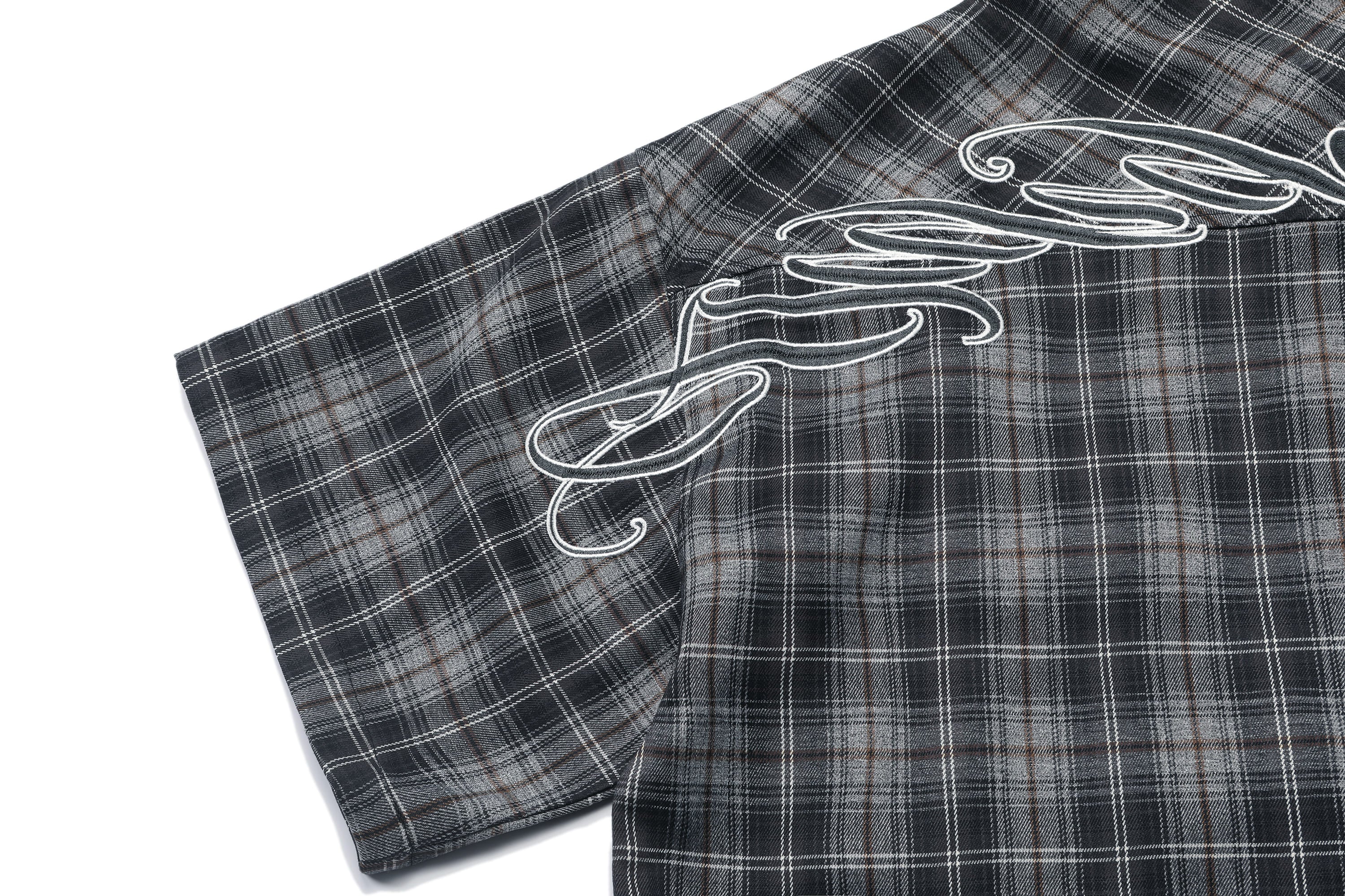 Graphite Plaid Chicano Double Pocket Shirt
