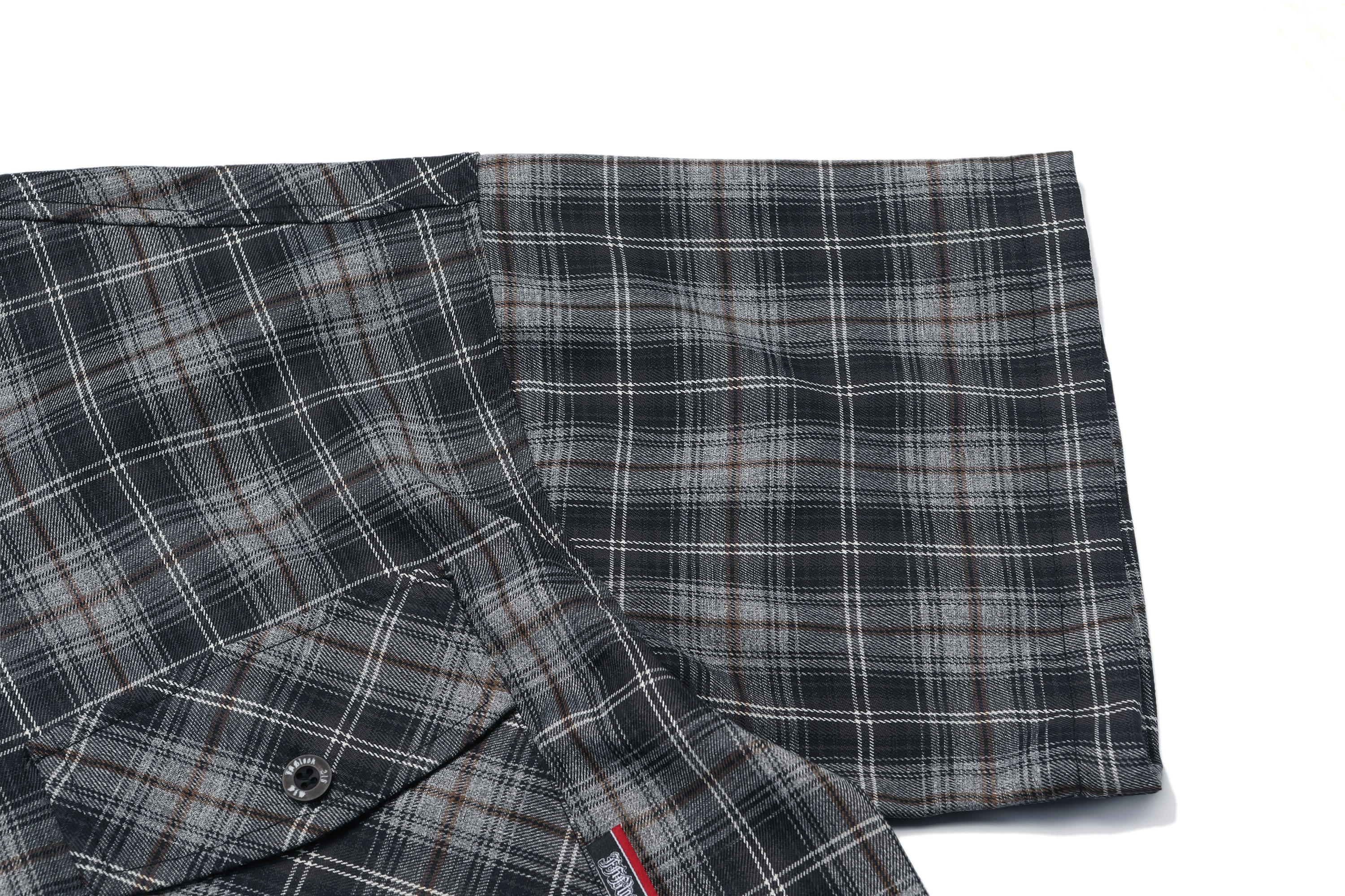 Graphite Plaid Chicano Double Pocket Shirt