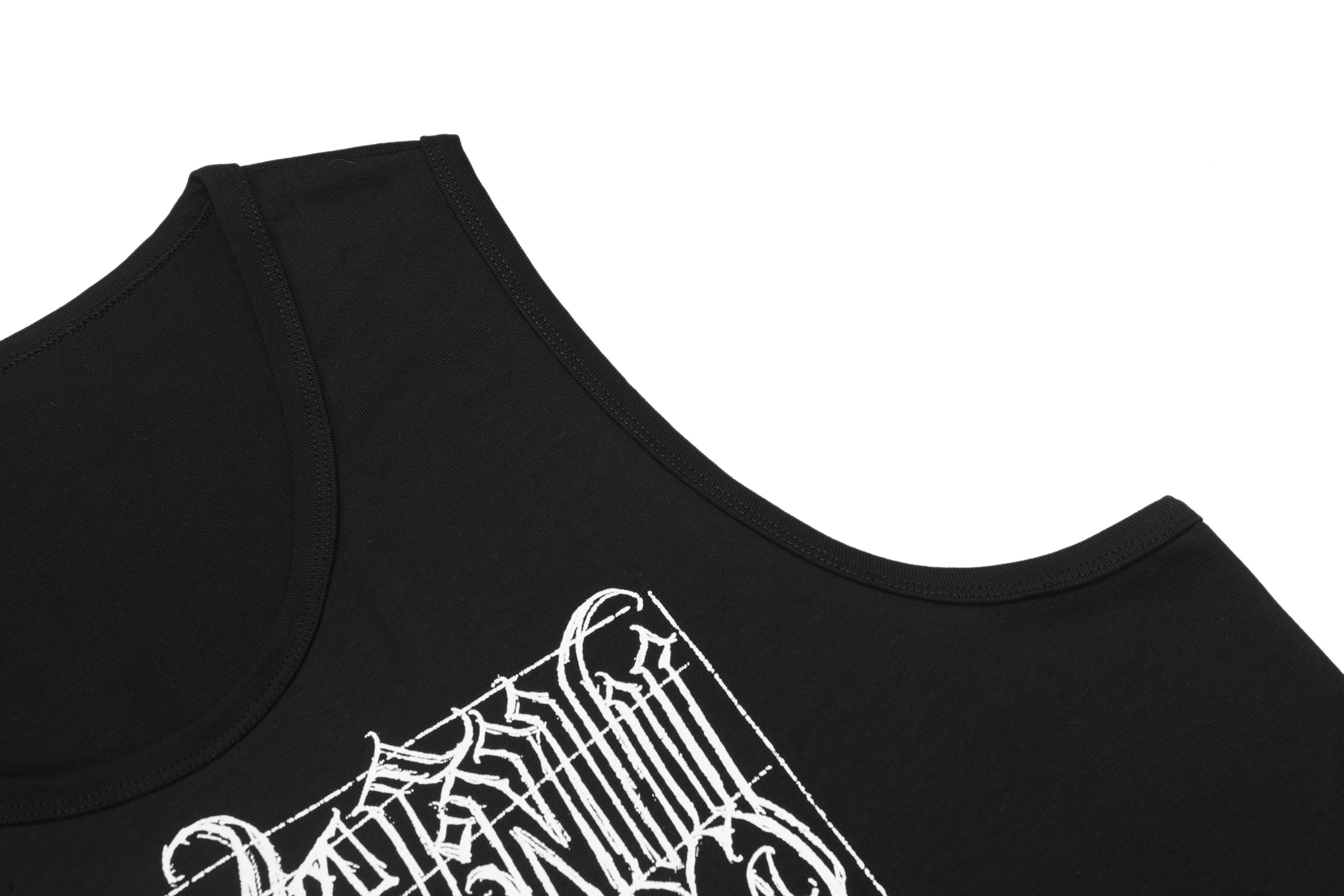 Black Chicano Lettering Tank Top v2