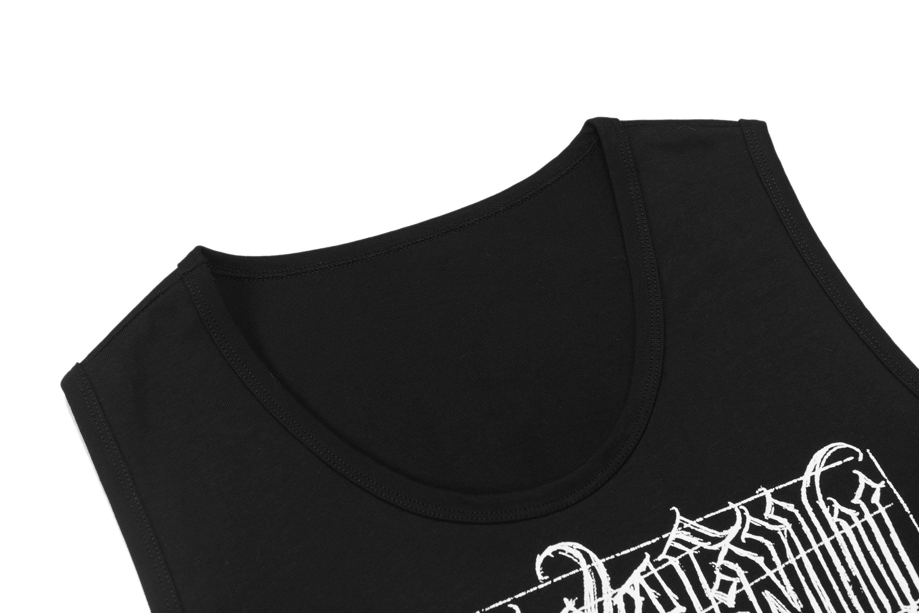 Black Chicano Lettering Tank Top v2