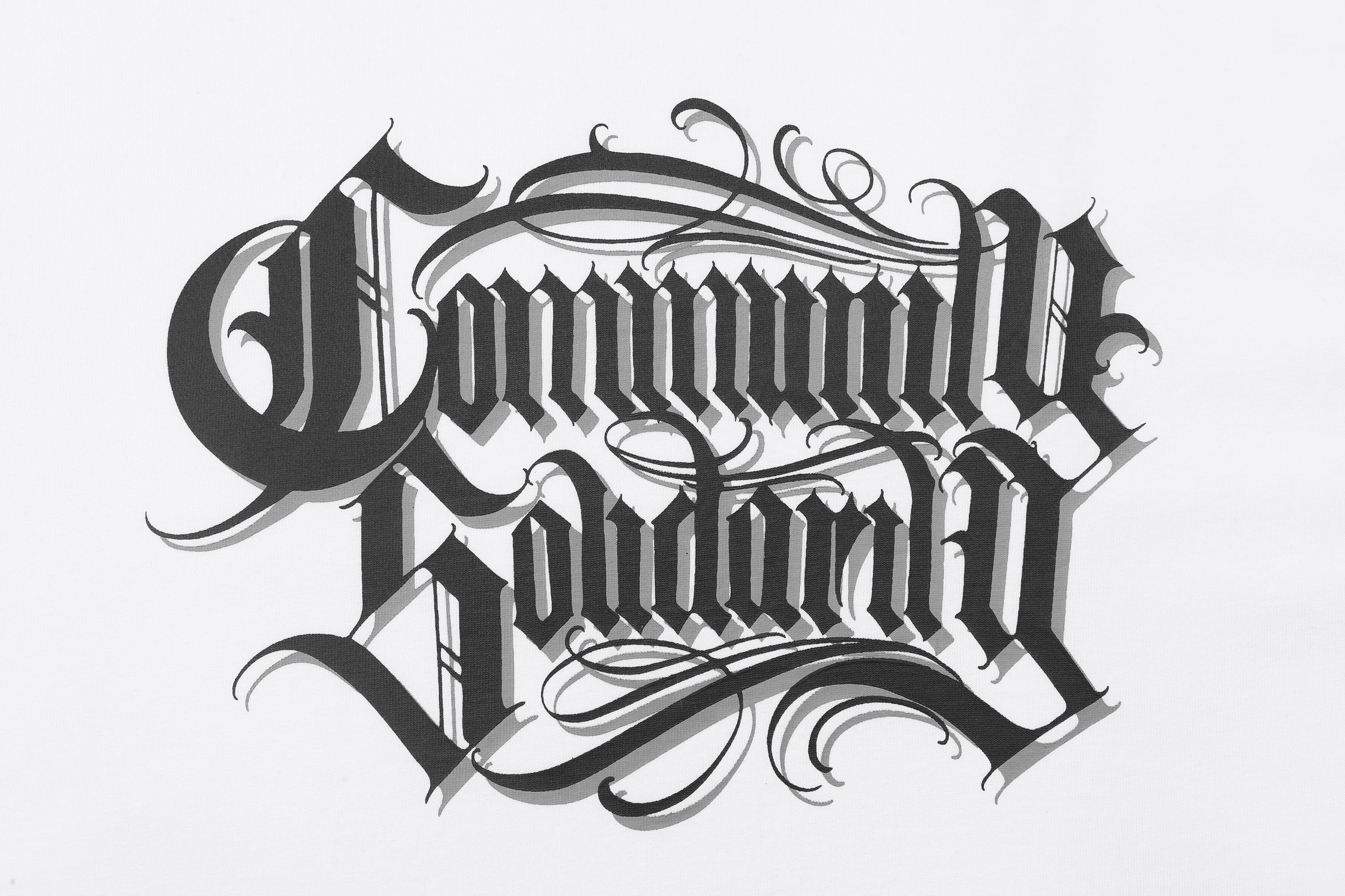 White Chicano Lettering T-Shirt