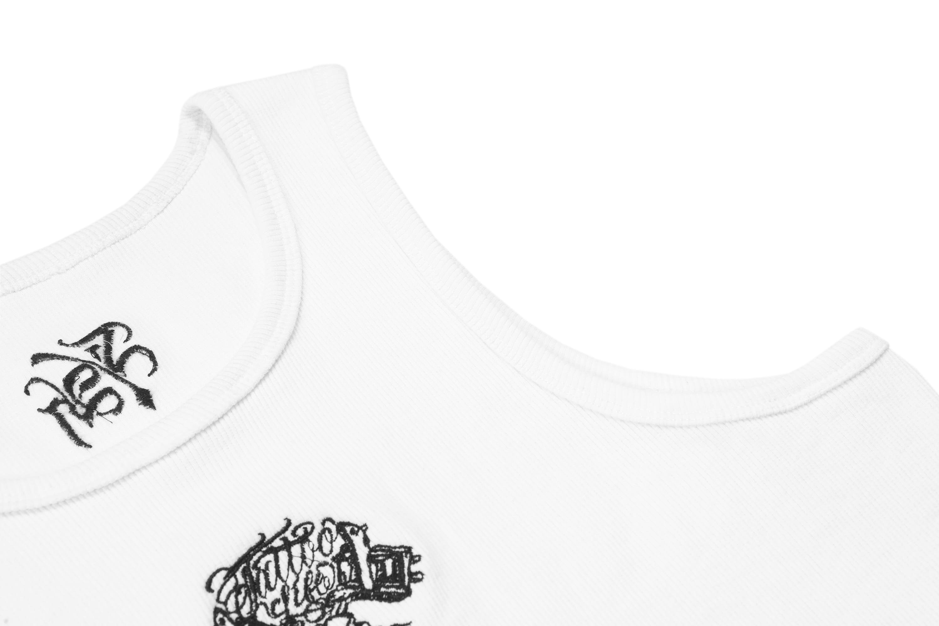 White Chicano Ink Tank Top