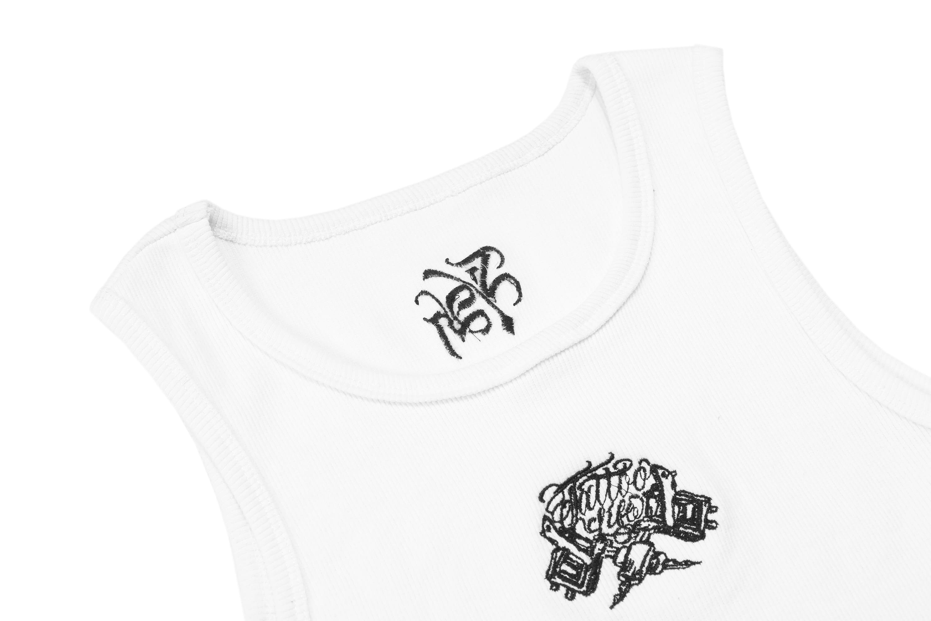 White Chicano Ink Tank Top