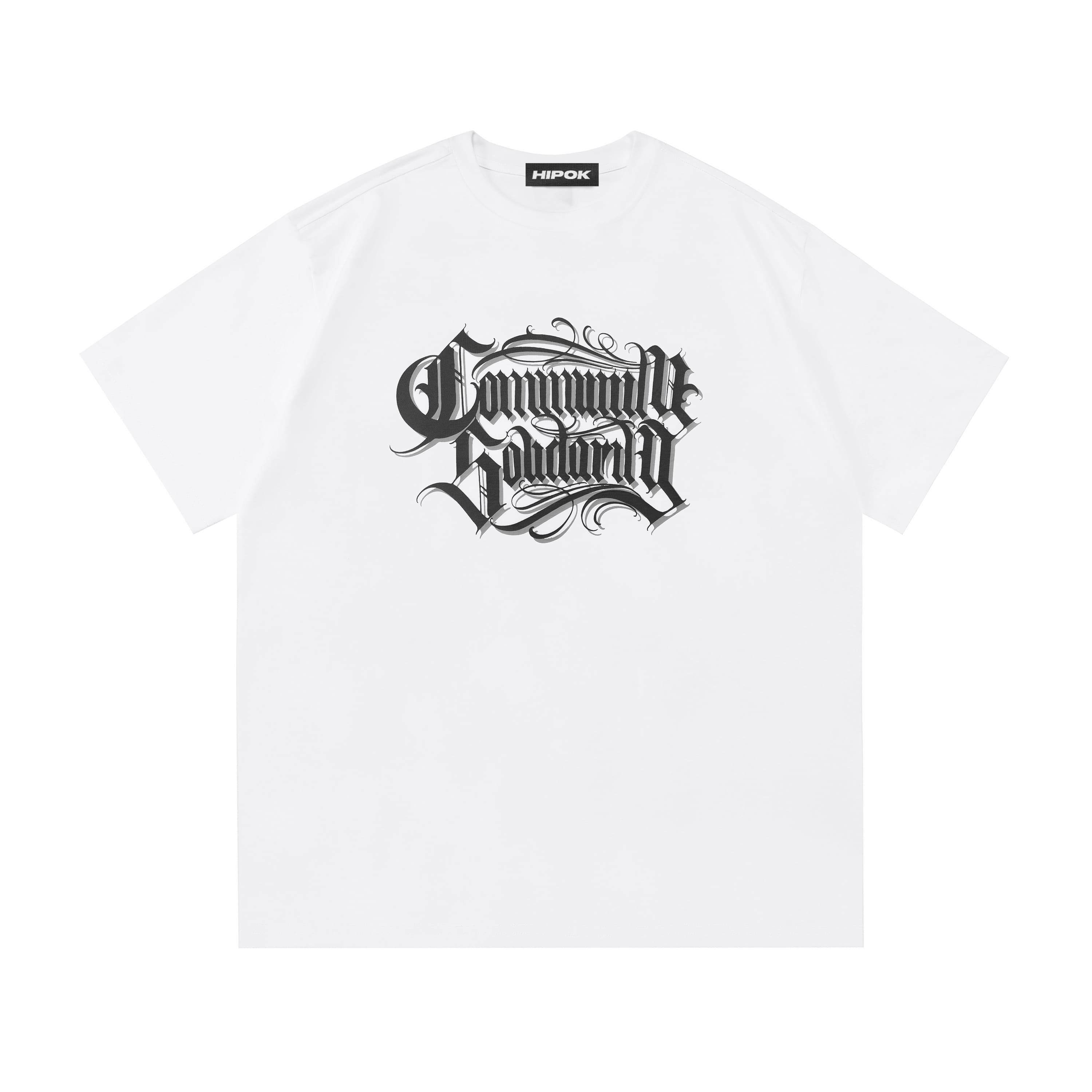 White Chicano Lettering T-Shirt
