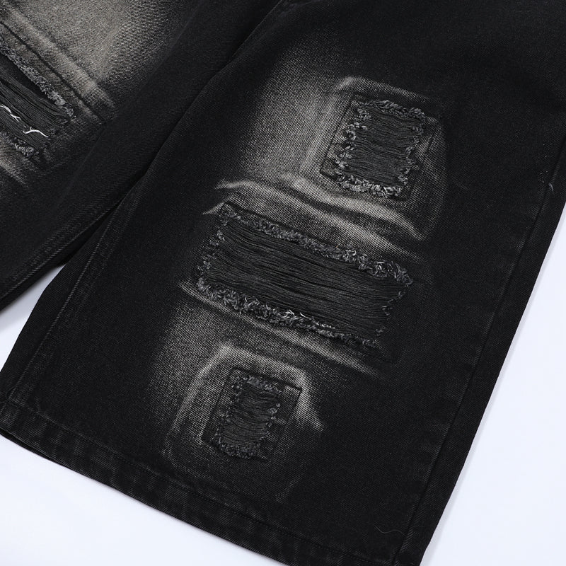 Black Raw Edge Urban Shorts
