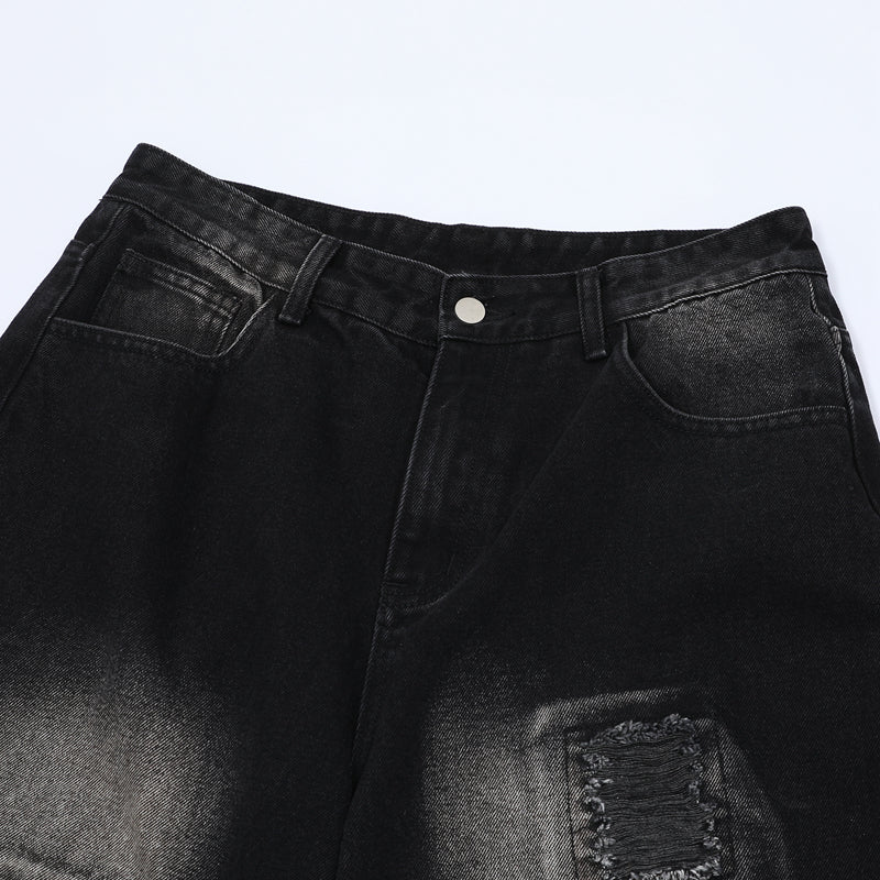 Black Raw Edge Urban Shorts