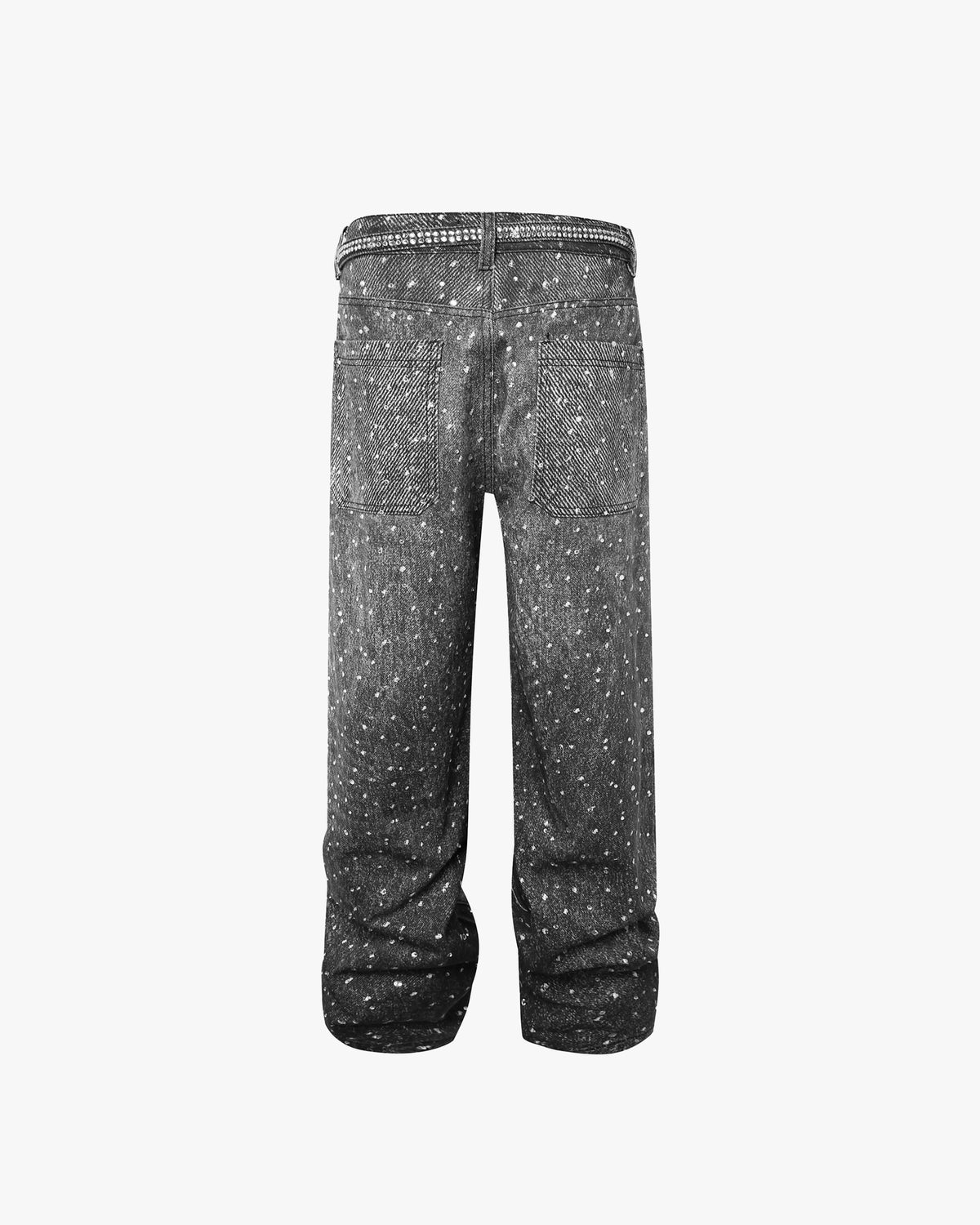 Crystal Wide Leg Jeans – Washed Black