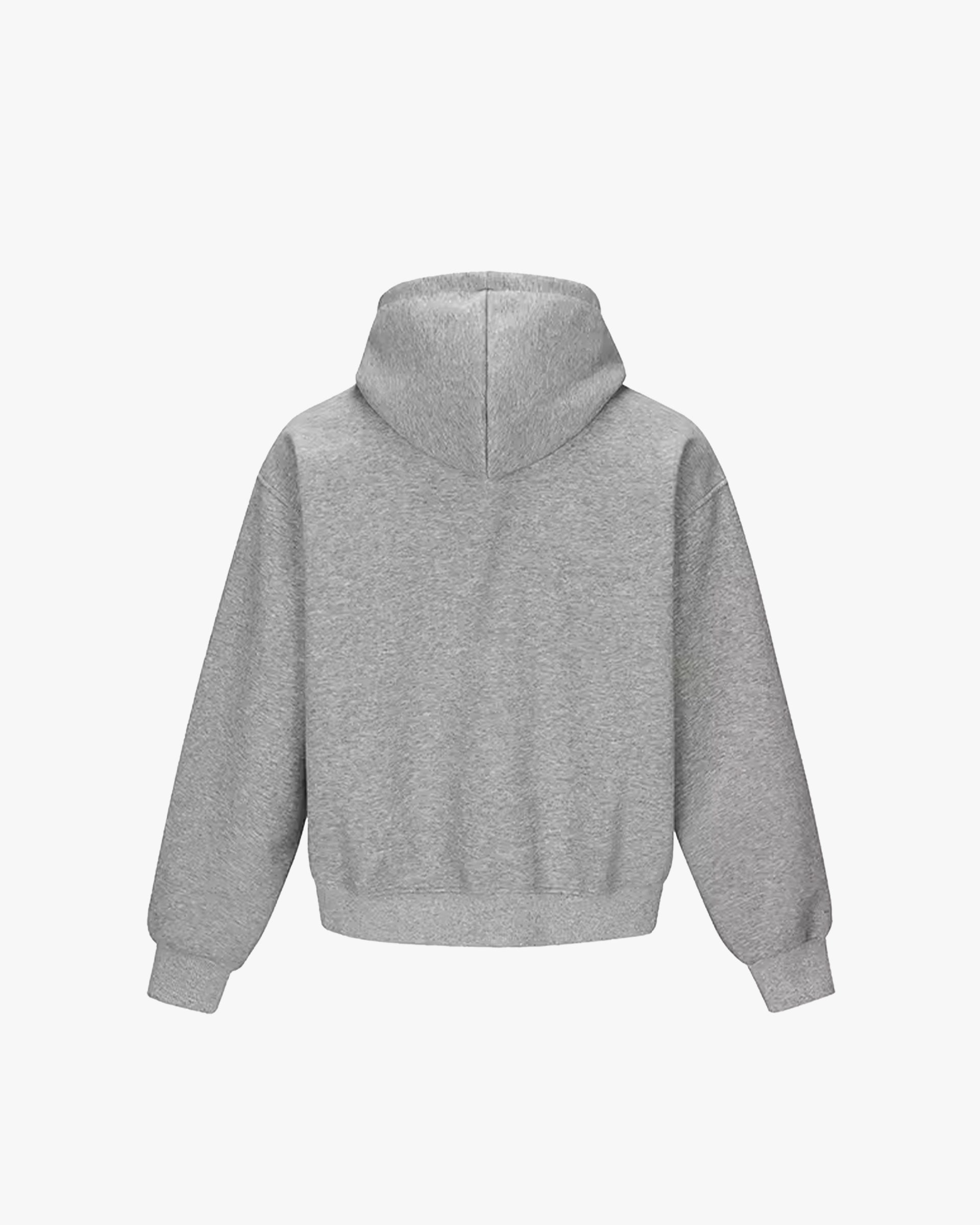 Essential Oversized Zip Hoodie - Light Grey