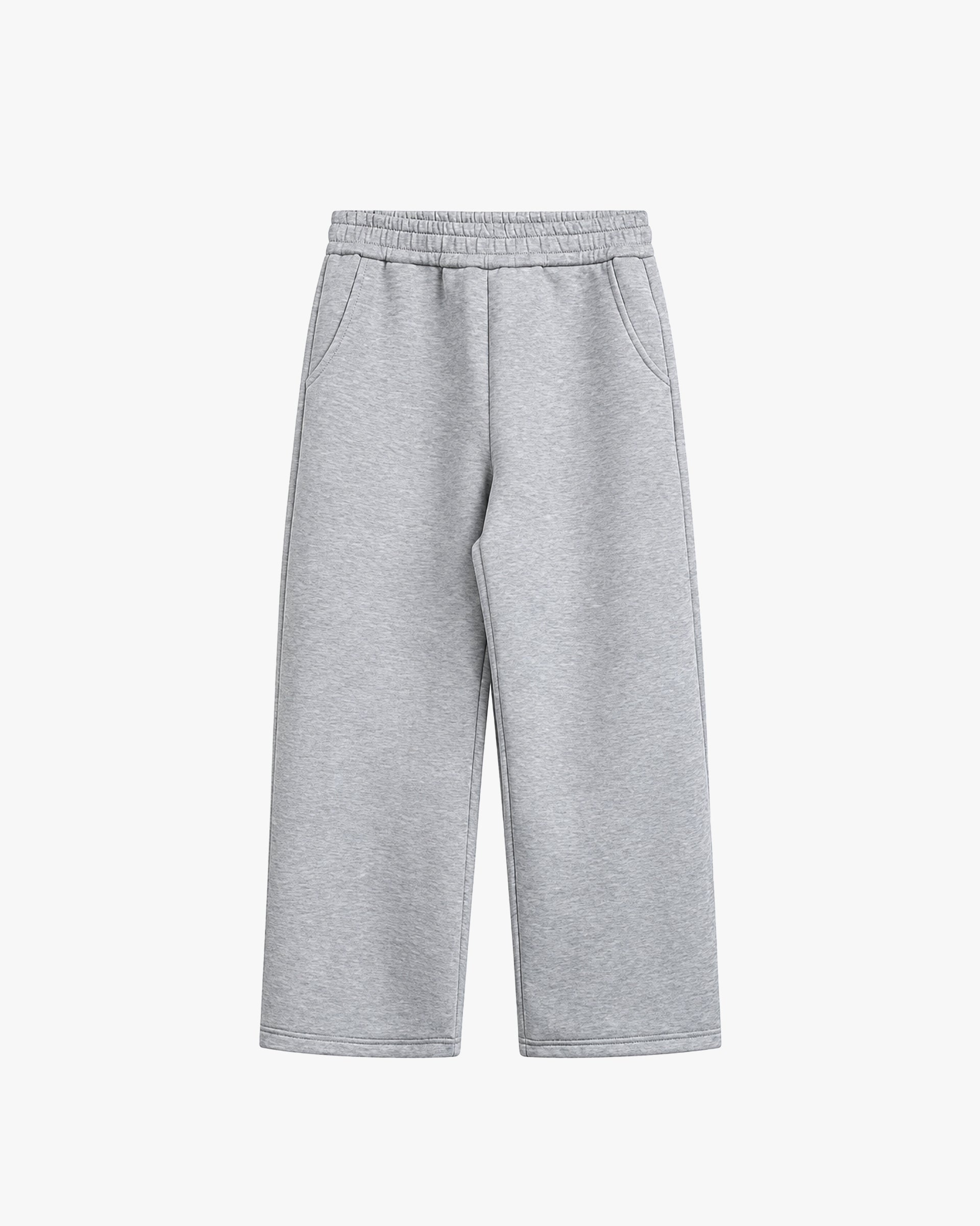 Essential Wide Leg Sweatpants - Light Grey