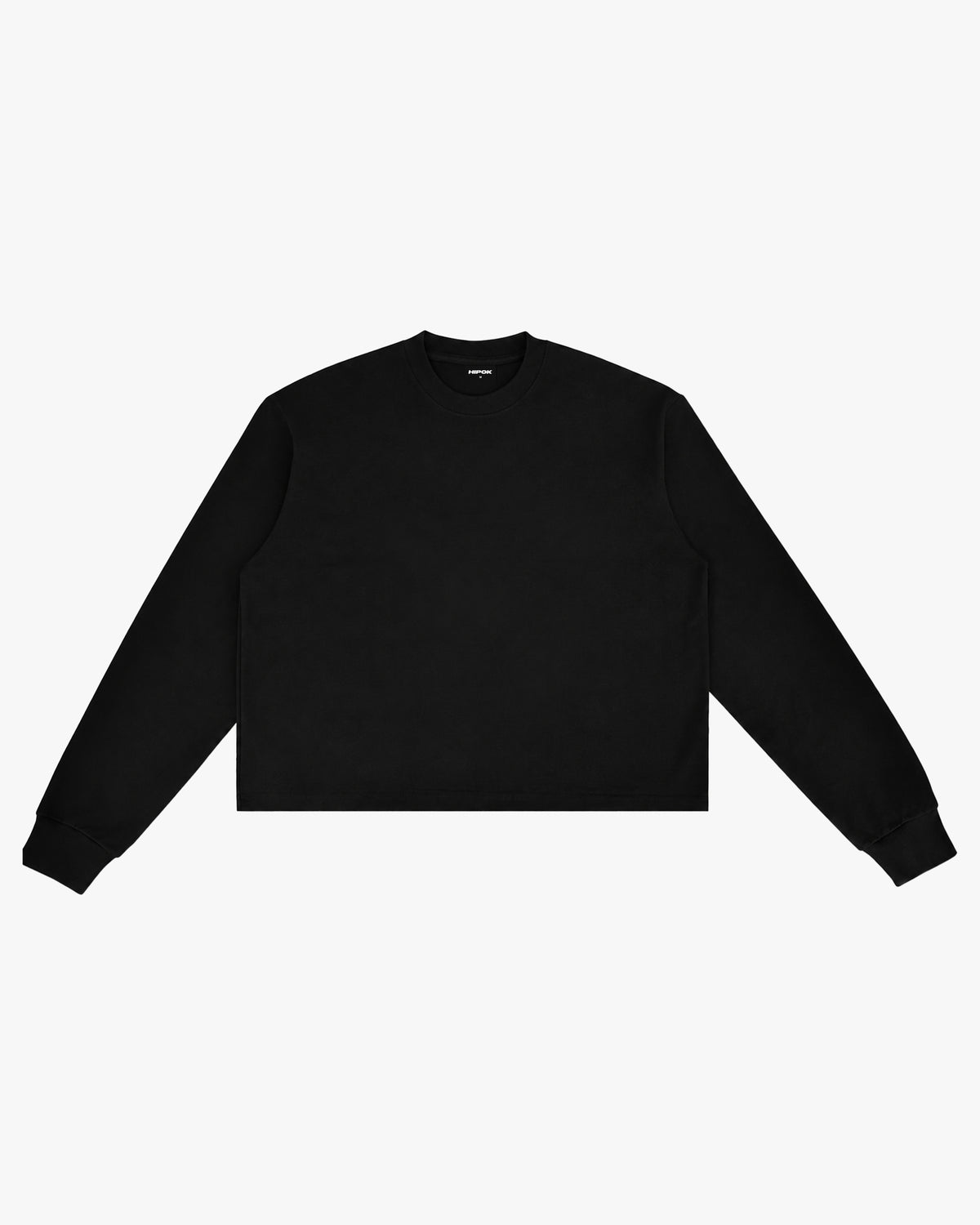 Essential Boxy Fit Long Sleeve Tee - Black