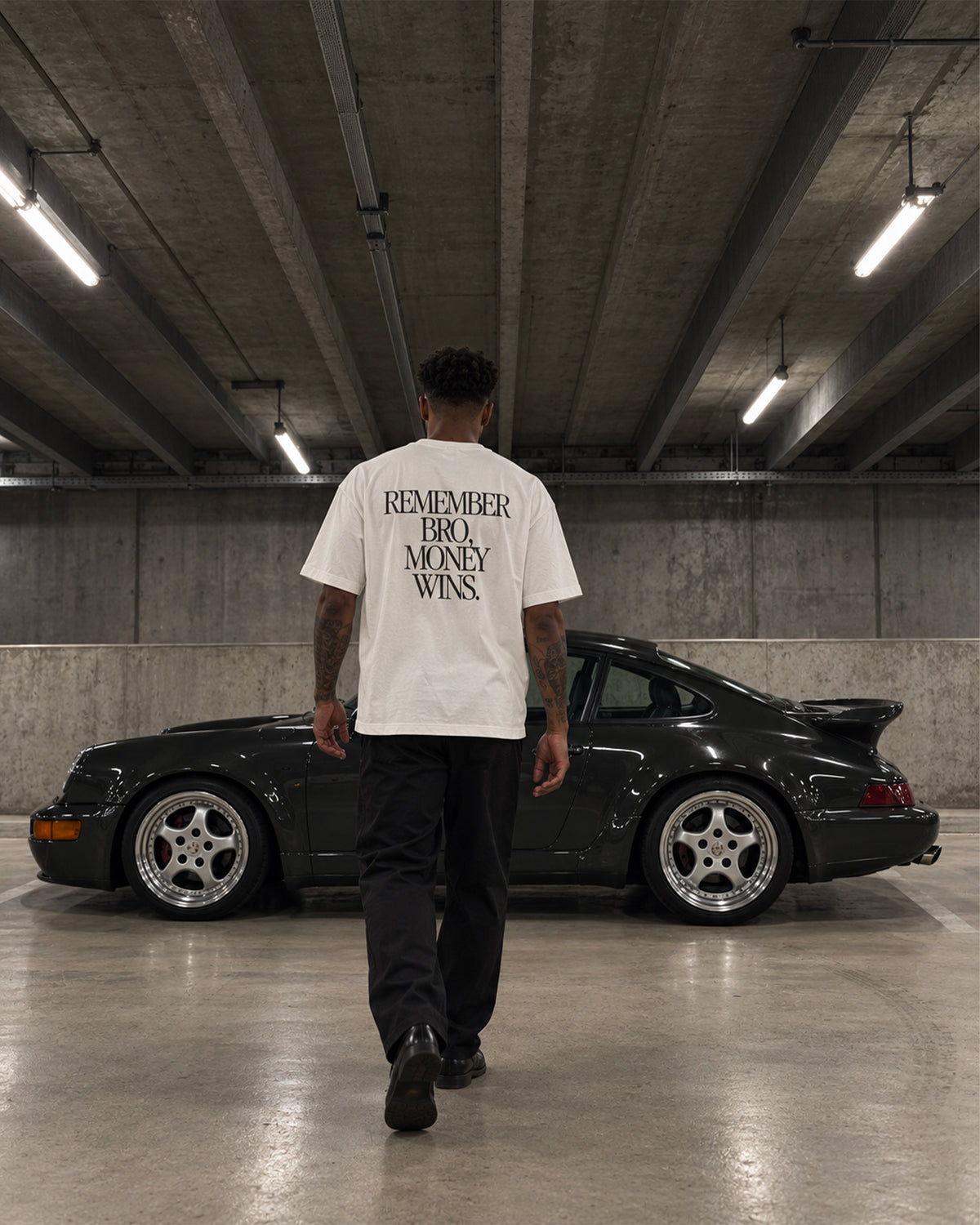 Money Wins Oversized Tee - White