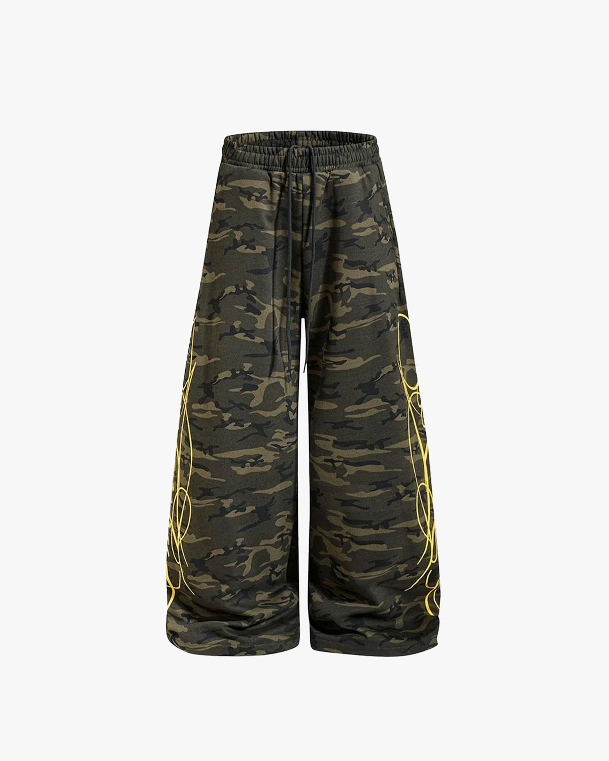 Script Wide Leg Sweatpants – Camo