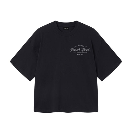 Black Los Angeles Boxy Fit T-Shirt - Hipok Brand