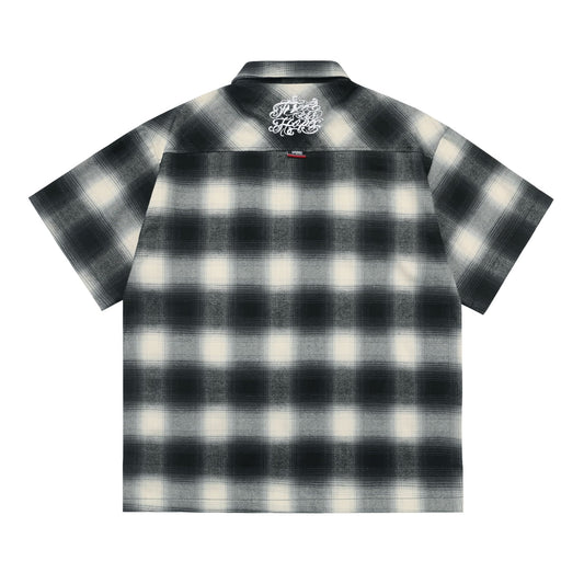 Charcoal Plaid Chicano Shirt - Hipok Brand