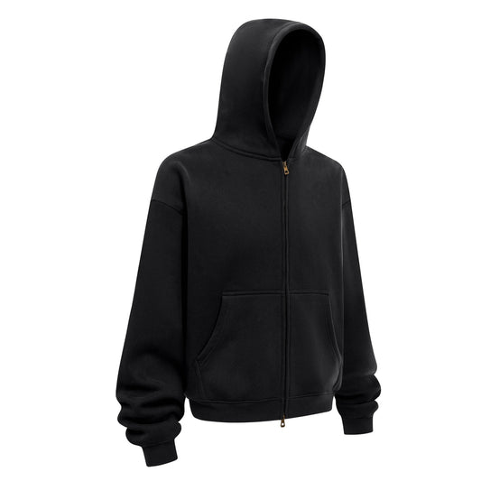 Essential Zip Hoodie – Black - Hipok Brand