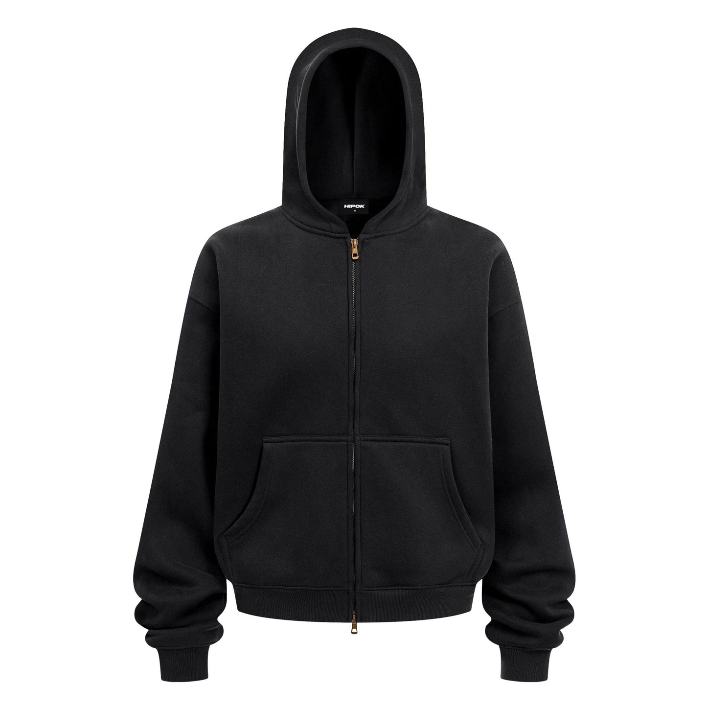 Essential Zip Hoodie – Black - Hipok Brand