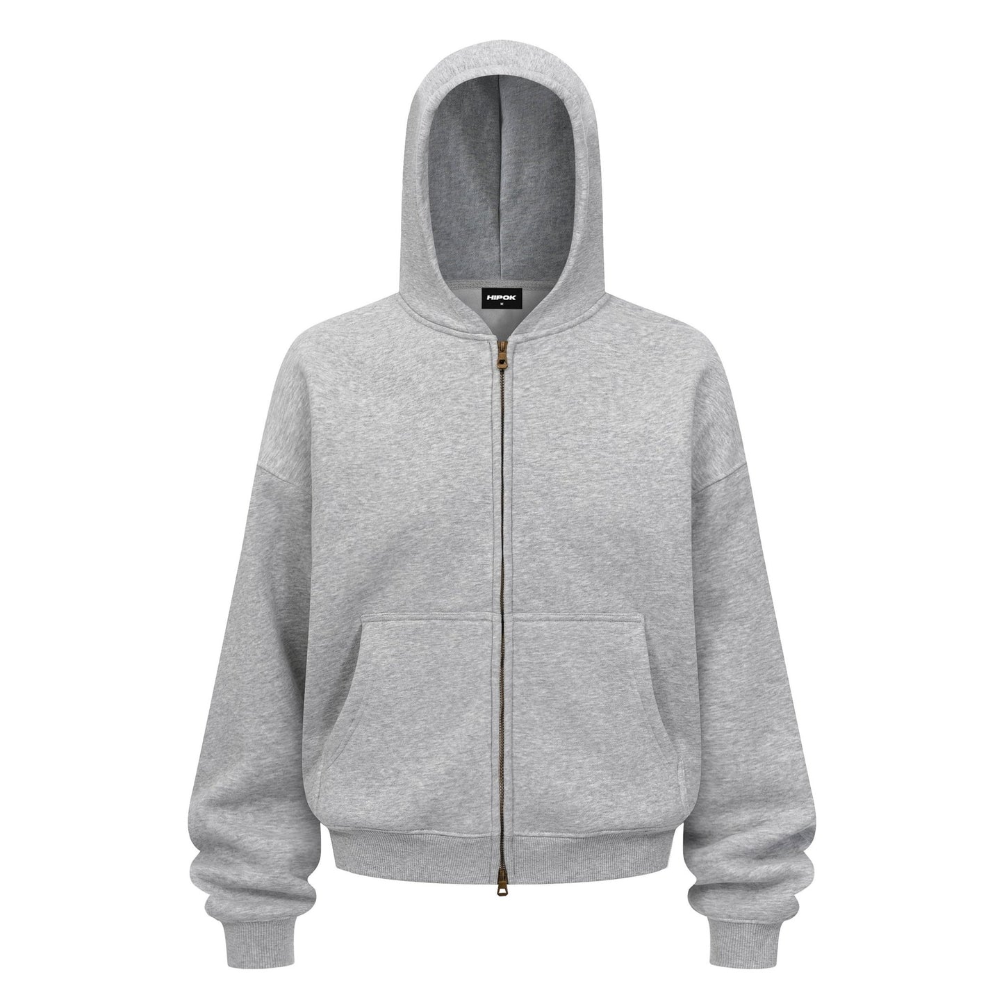 Essential Zip Hoodie – Light Grey - Hipok Brand