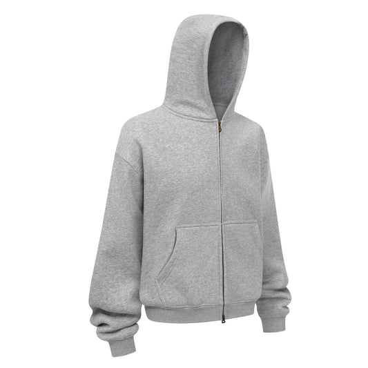 Essential Zip Hoodie – Light Grey - Hipok Brand