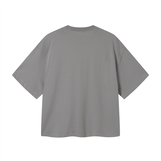 Grey Boxy Fit Basic T-Shirt - Hipok Brand