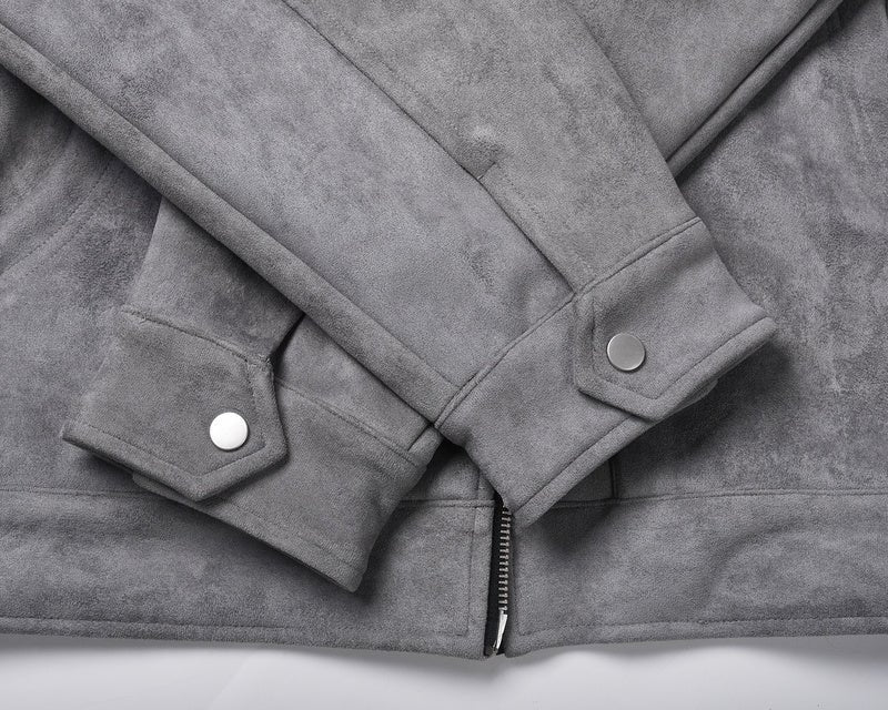 Grey Suede Jacket - Hipok Brand