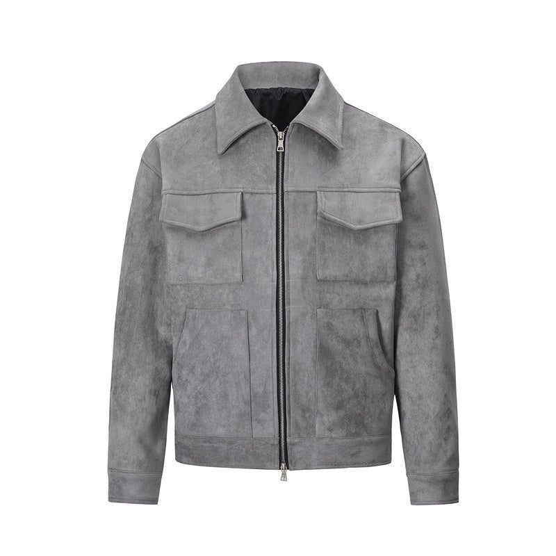 Grey Suede Jacket - Hipok Brand
