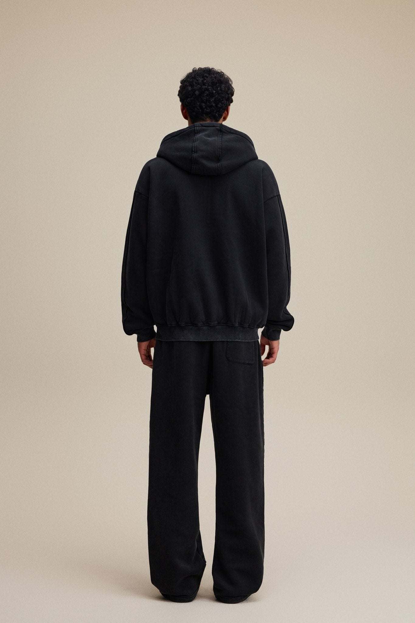 Solid Black Zip Hoodie - Hipok Brand