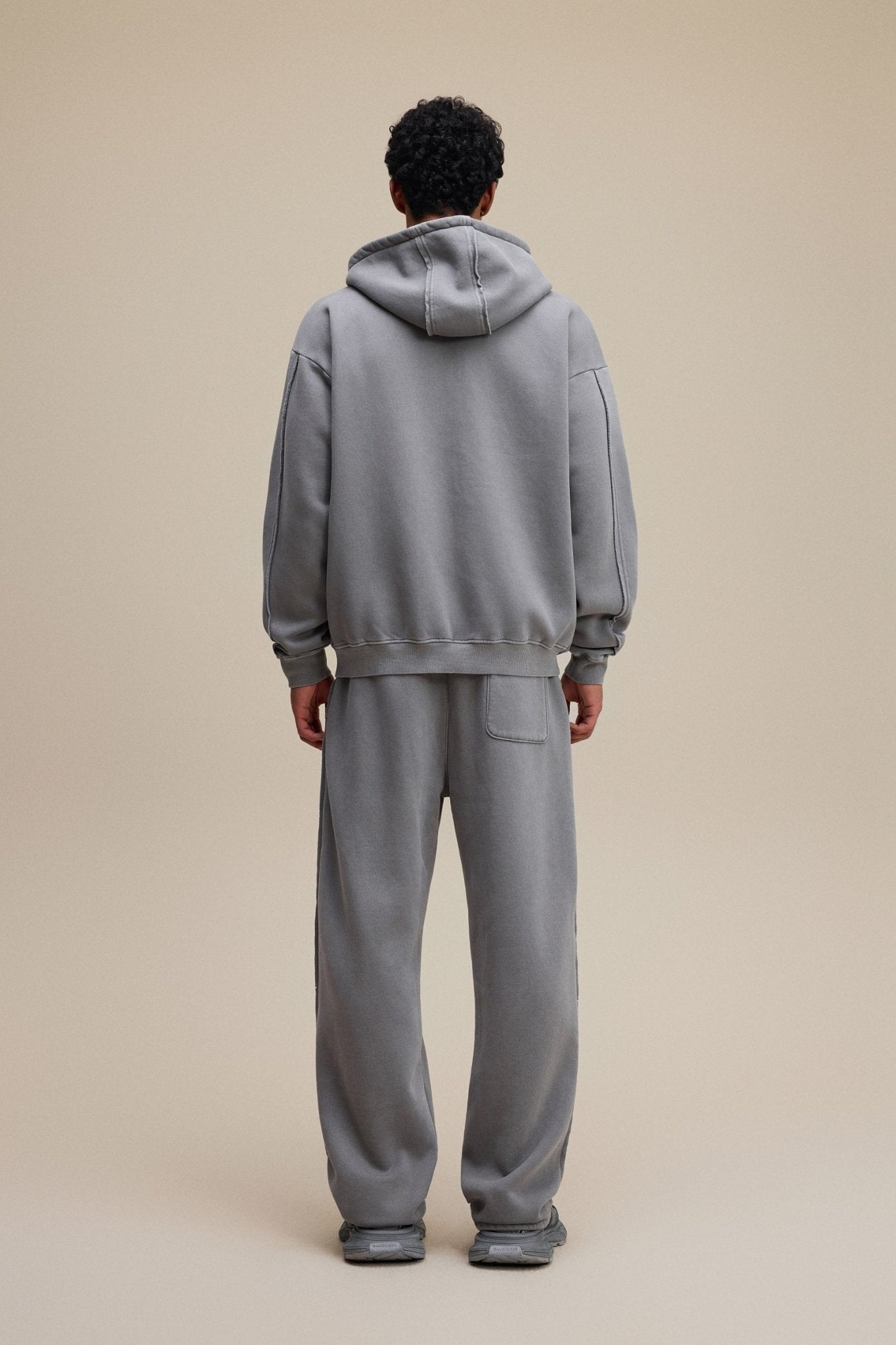 Solid Grey Zip Hoodie - Hipok Brand