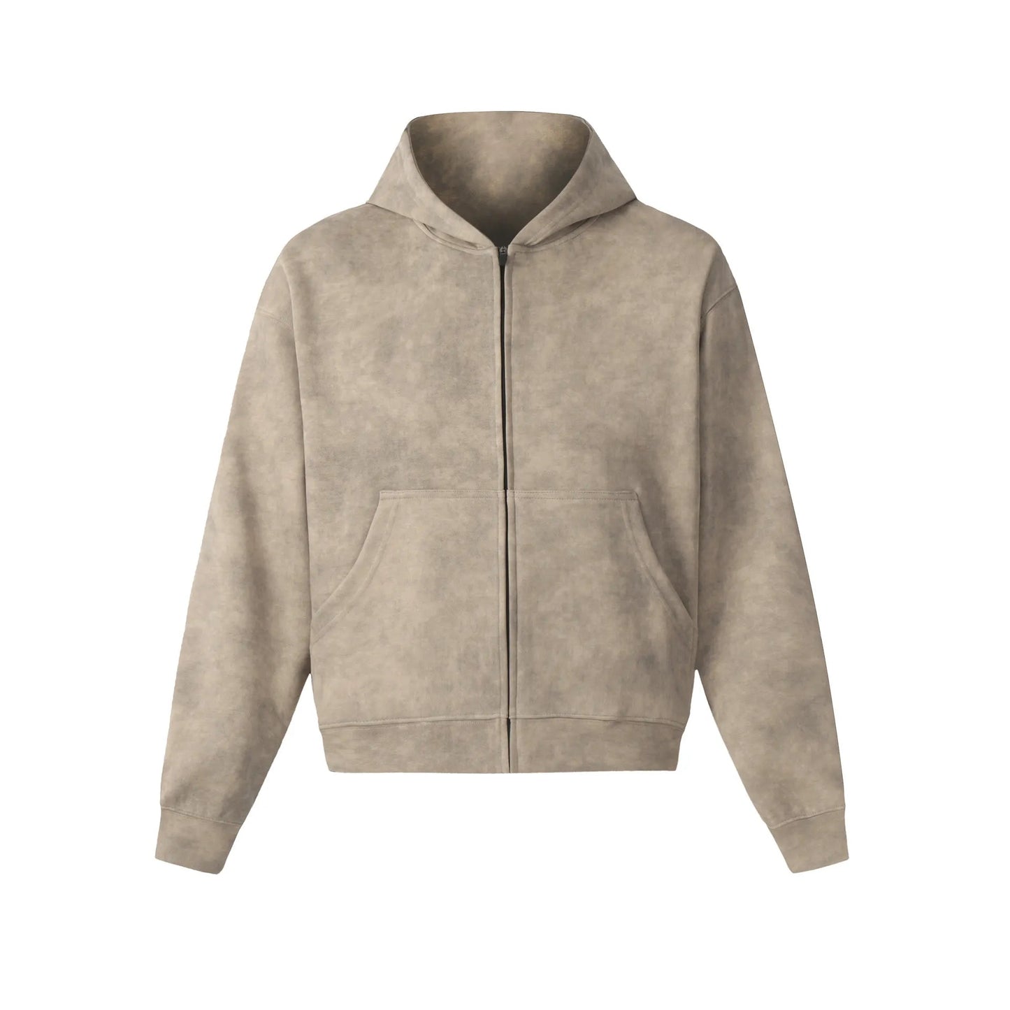 Stone Washed Beige Hoodie - Hipok Brand