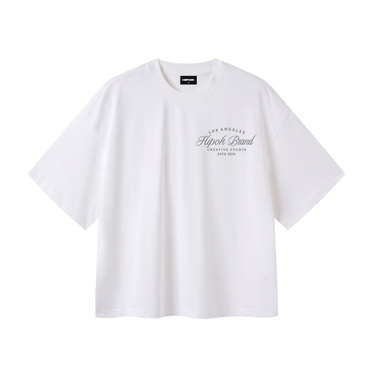 White Los Angeles Boxy Fit T-Shirt - Hipok Brand