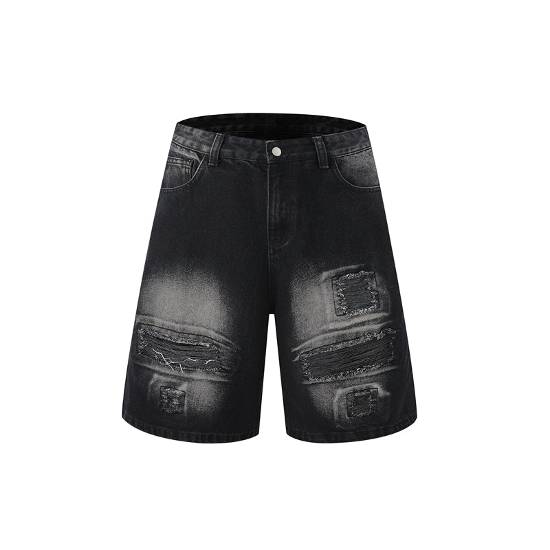 Black Raw Edge Urban Shorts