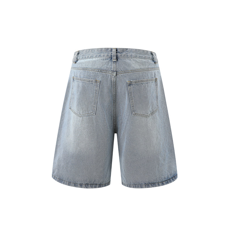 Light Blue Raw Edge Urban Shorts