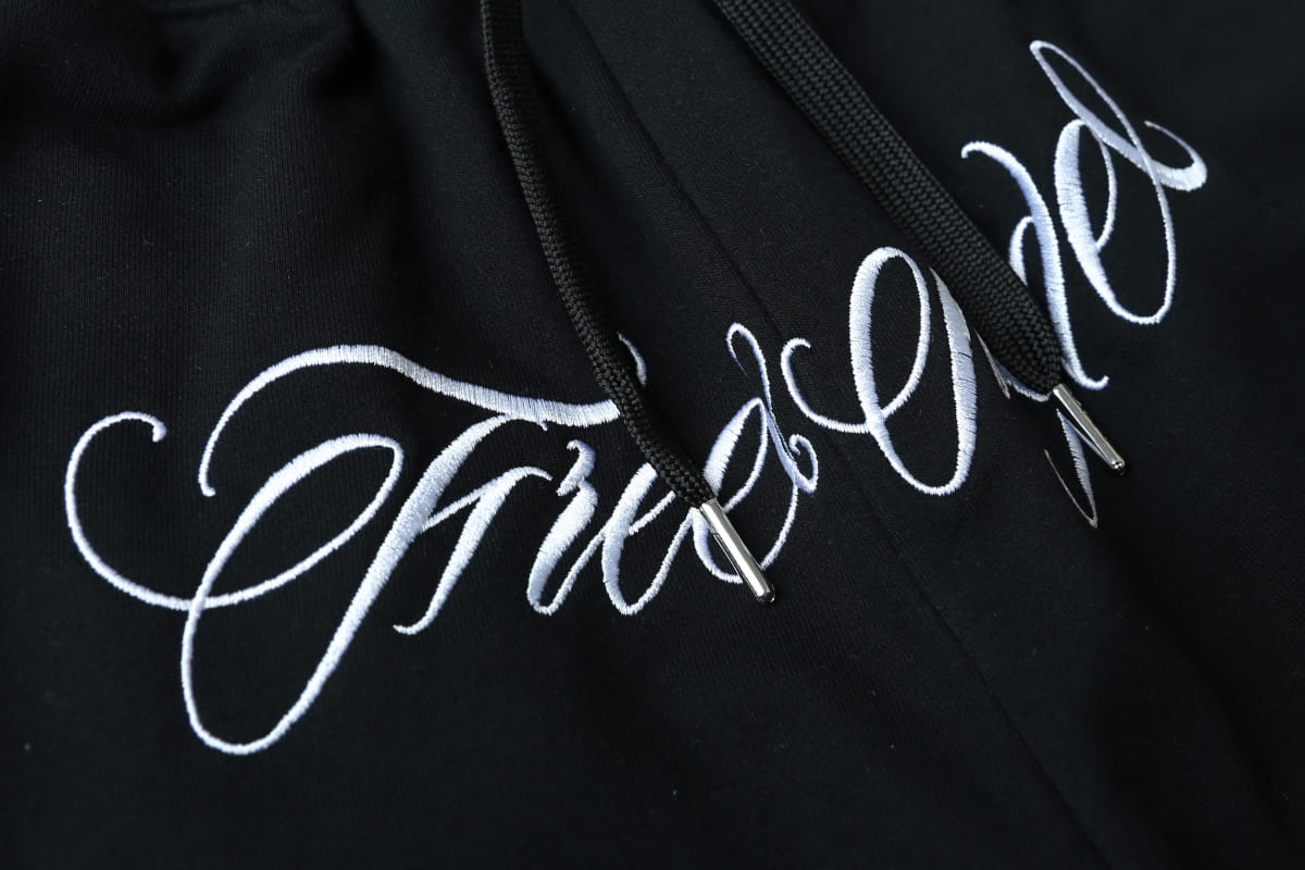 Black Chicano Lettering Shorts