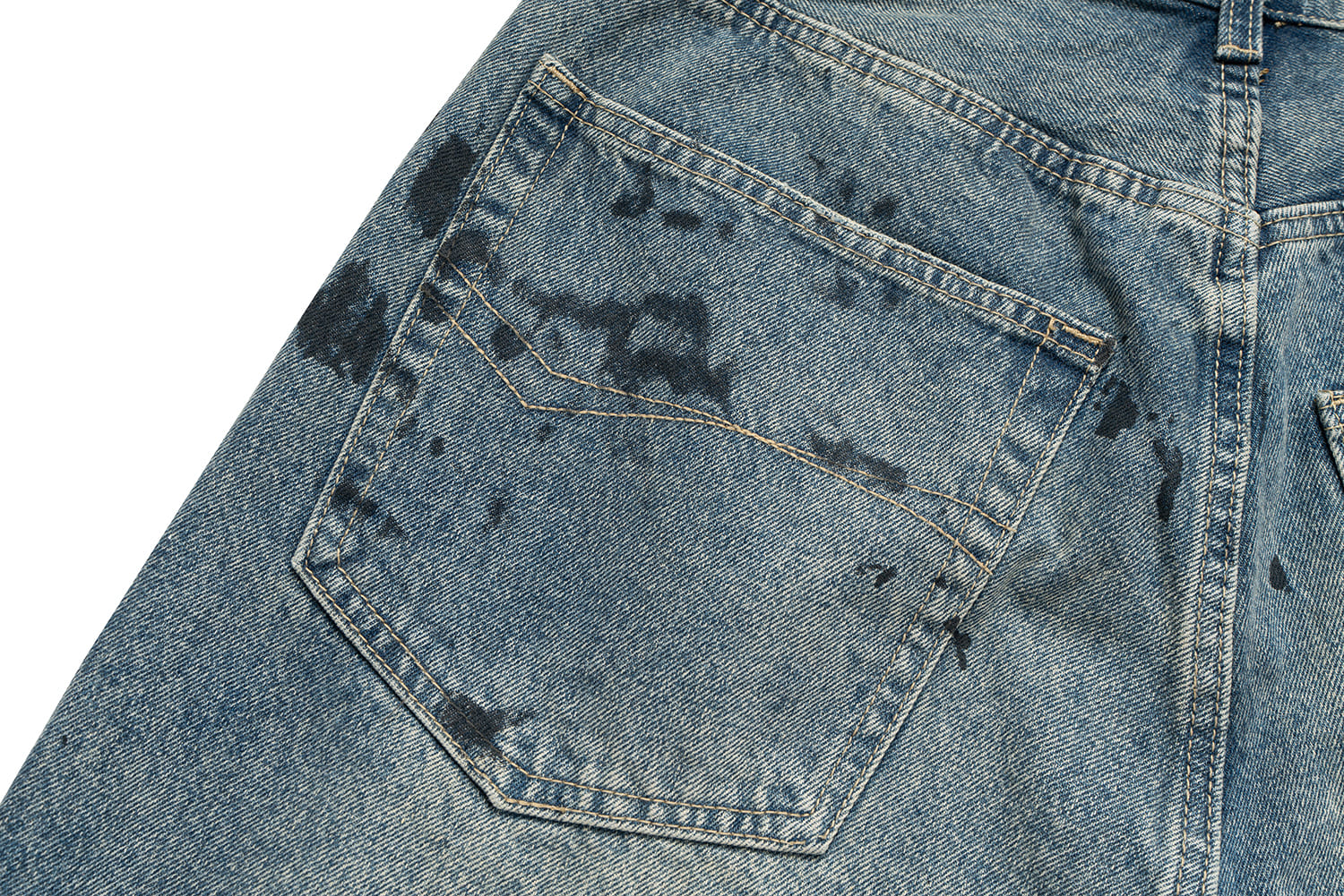 Graffiti Ripped Denim Shorts