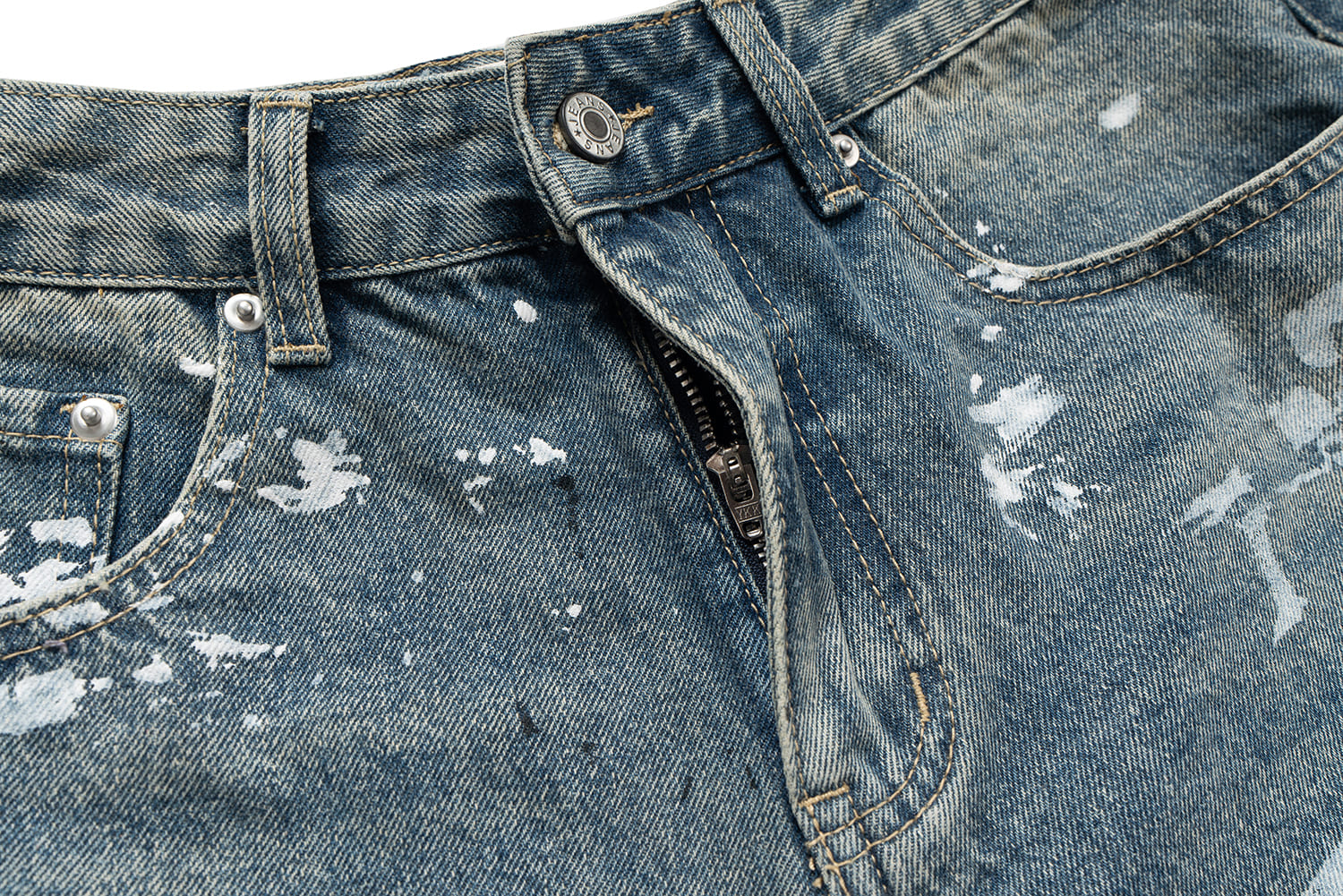 Graffiti Ripped Denim Shorts