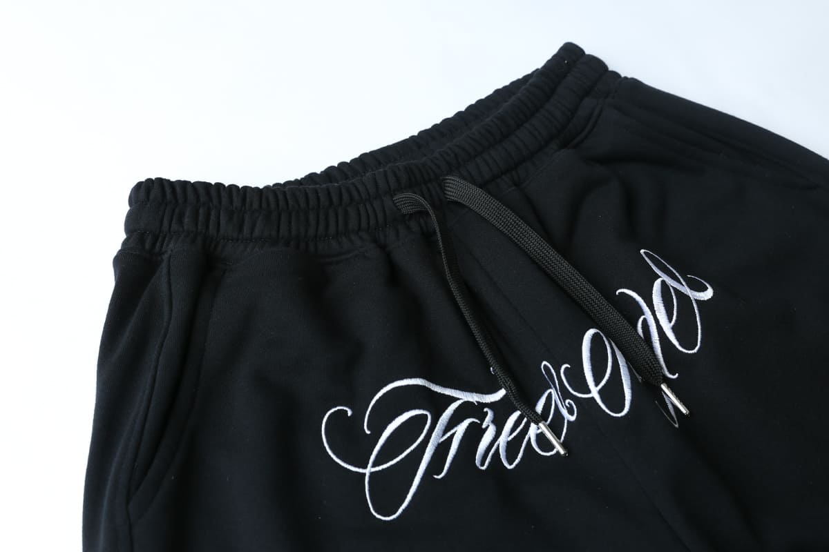 Black Chicano Lettering Shorts
