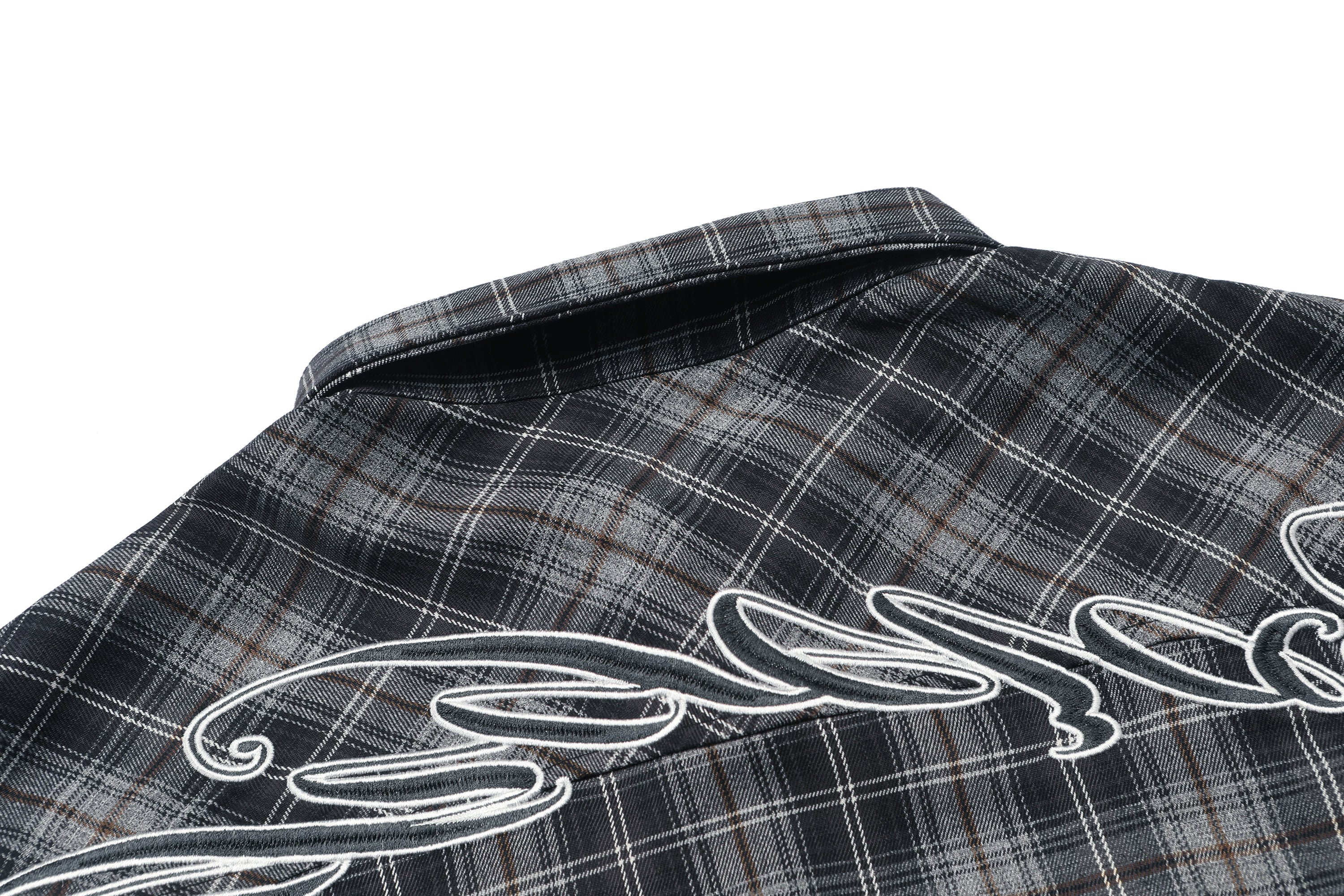 Graphite Plaid Chicano Double Pocket Shirt