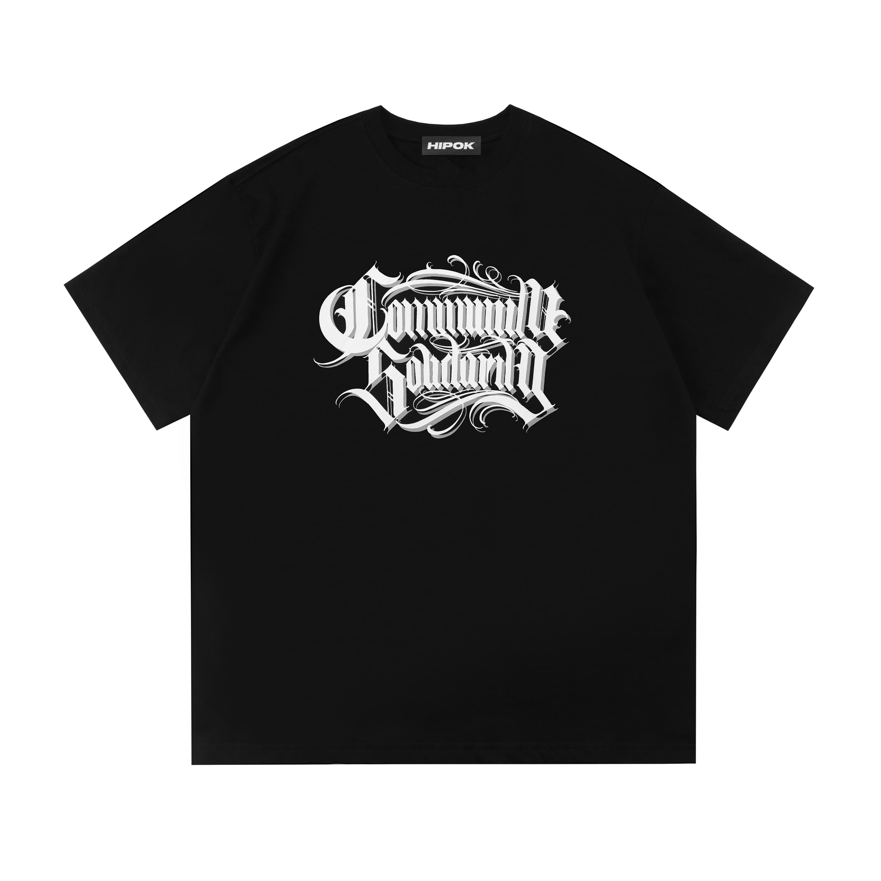 Black Chicano Lettering T-Shirt