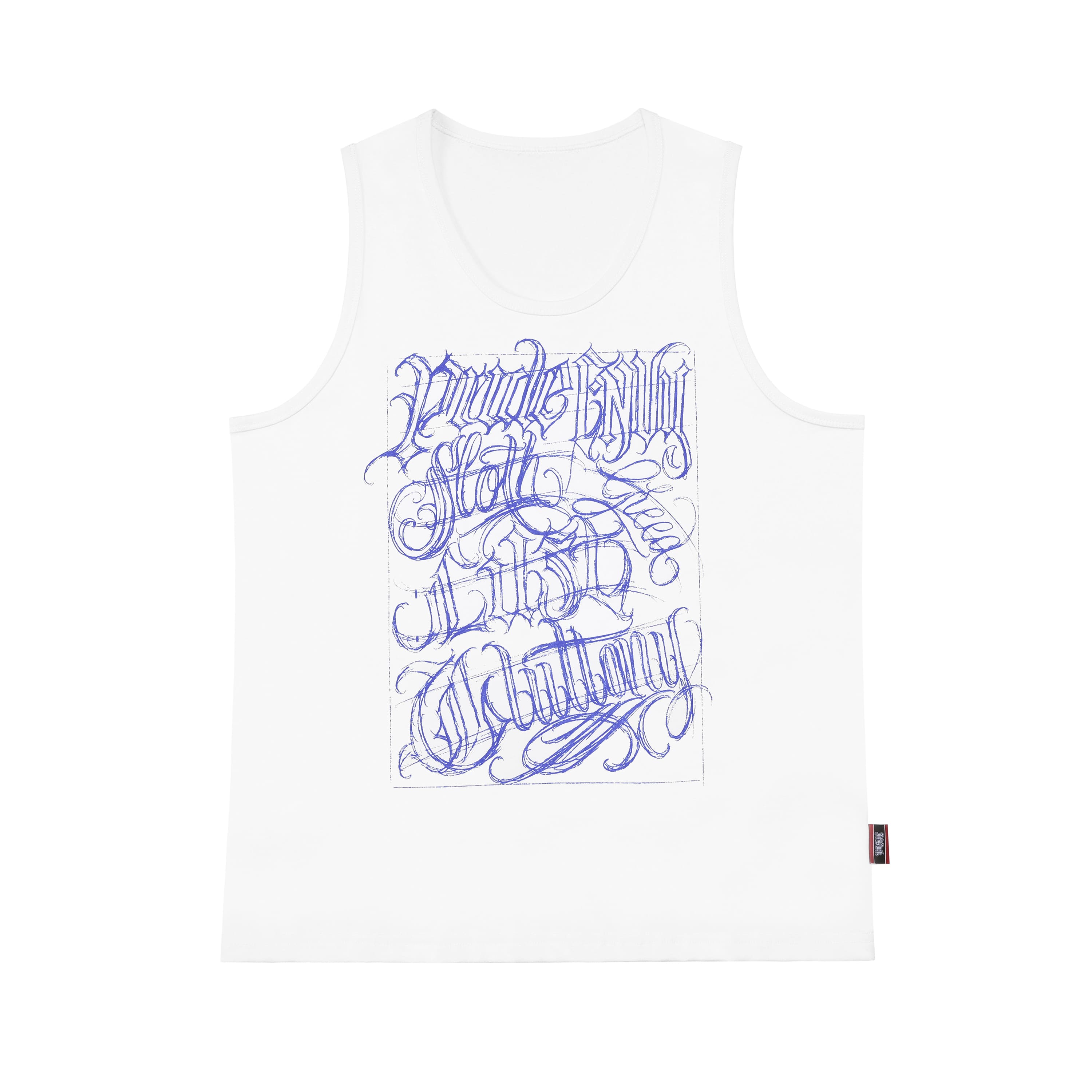 White Chicano Lettering Tank Top v2