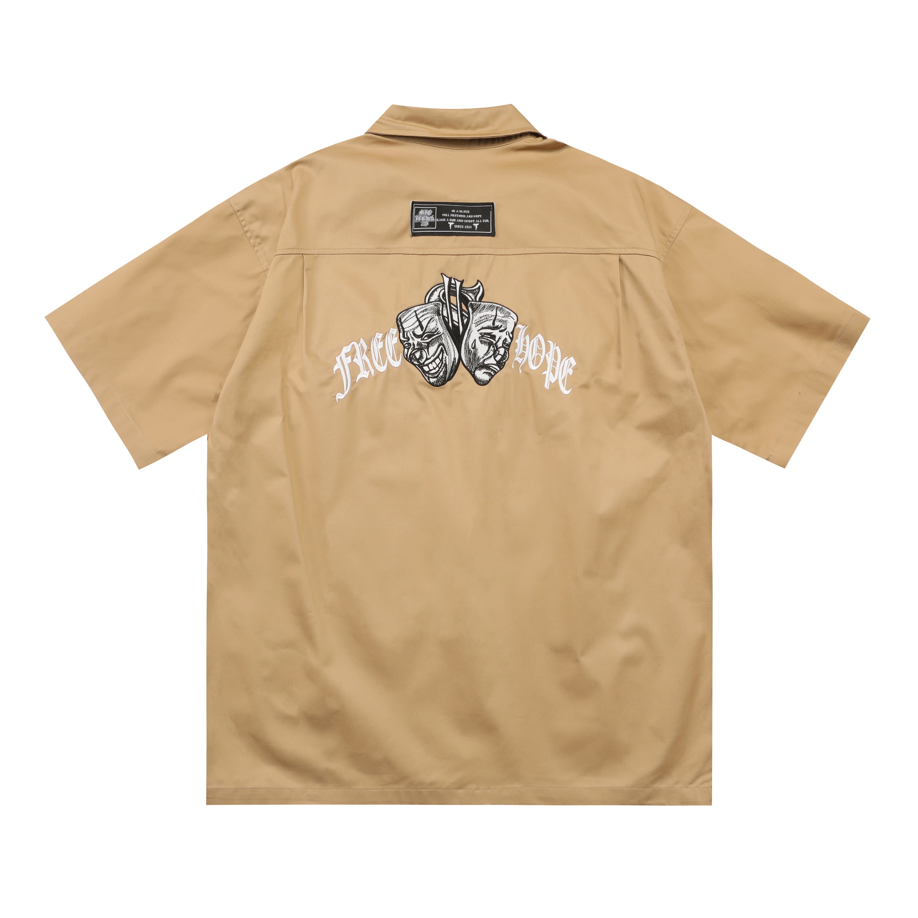 Beige Free Hope Chicano Shirt