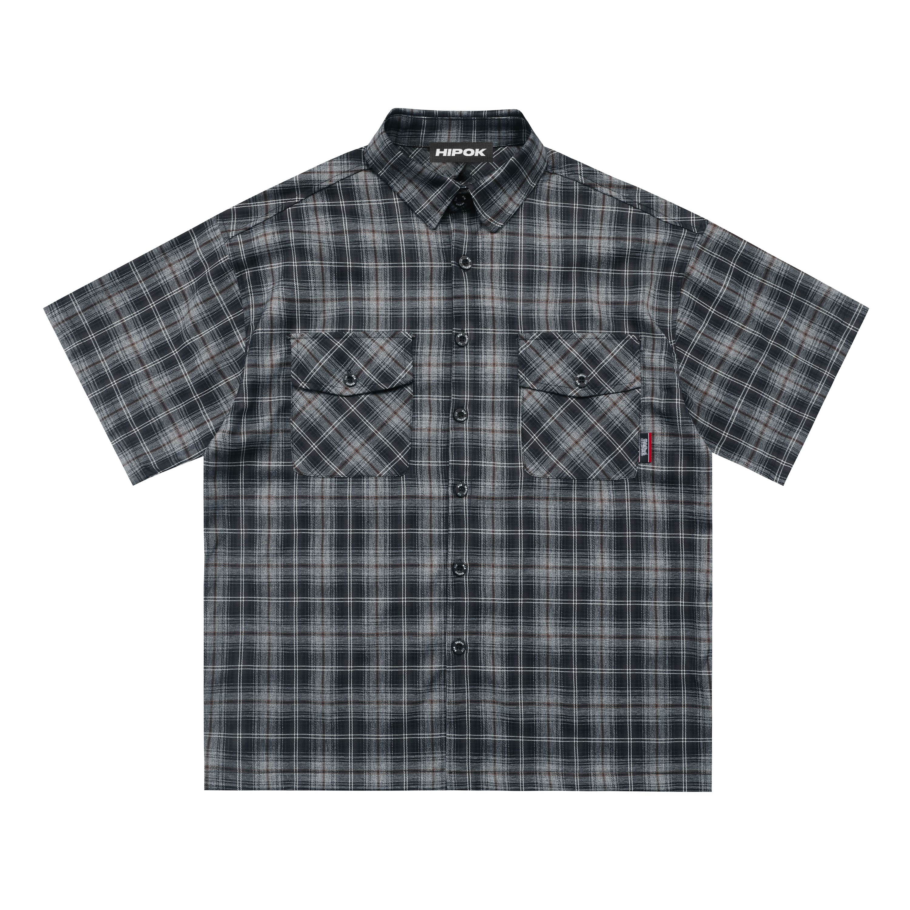 Graphite Plaid Chicano Double Pocket Shirt