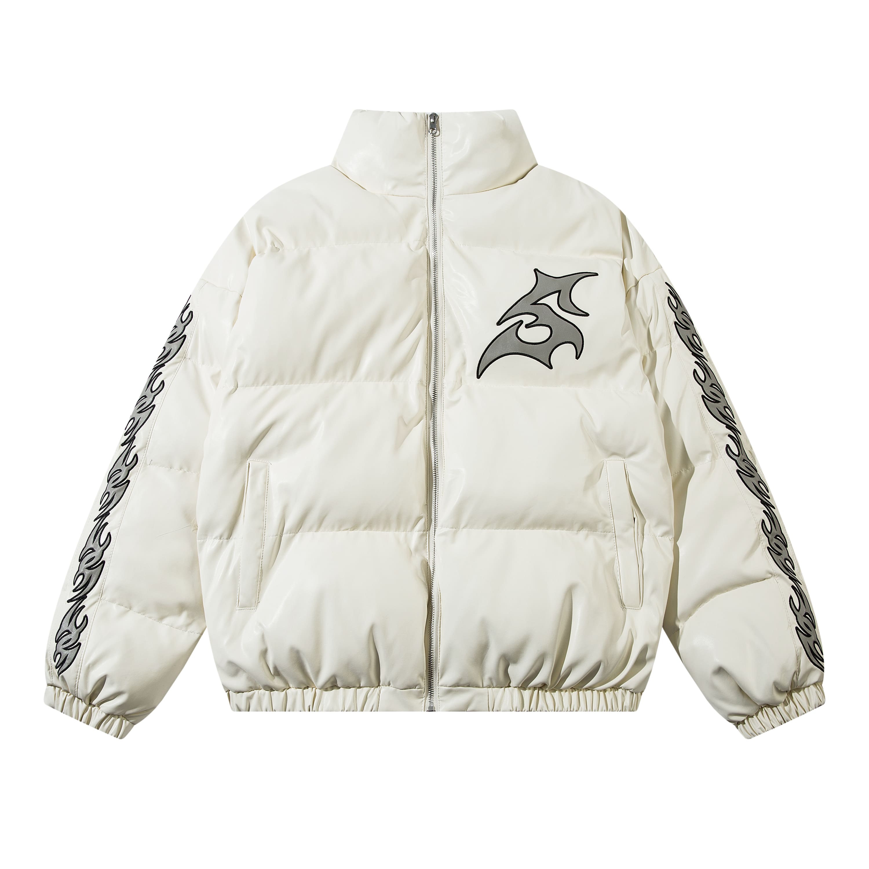 White Graffiti 2.0 Puffer Jacket