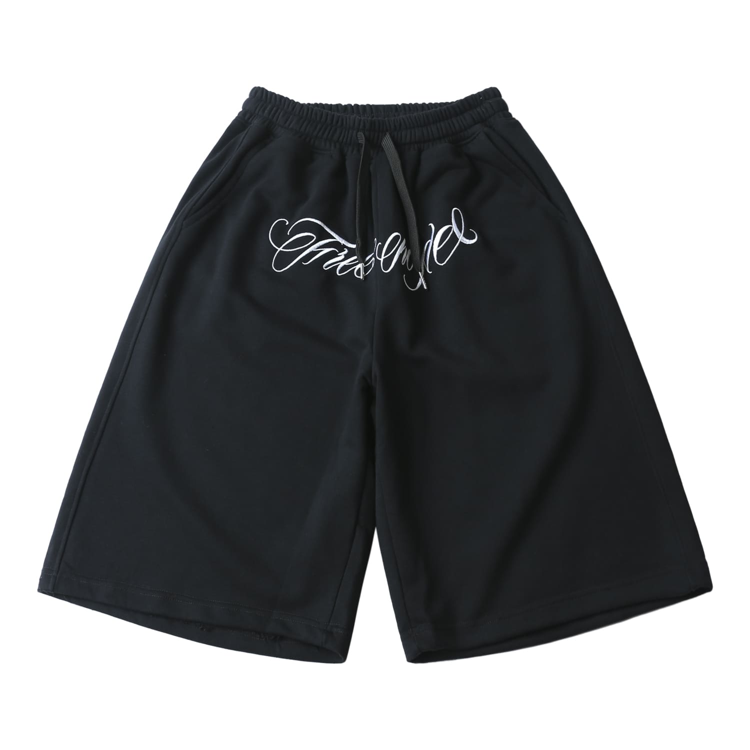 Black Chicano Lettering Shorts