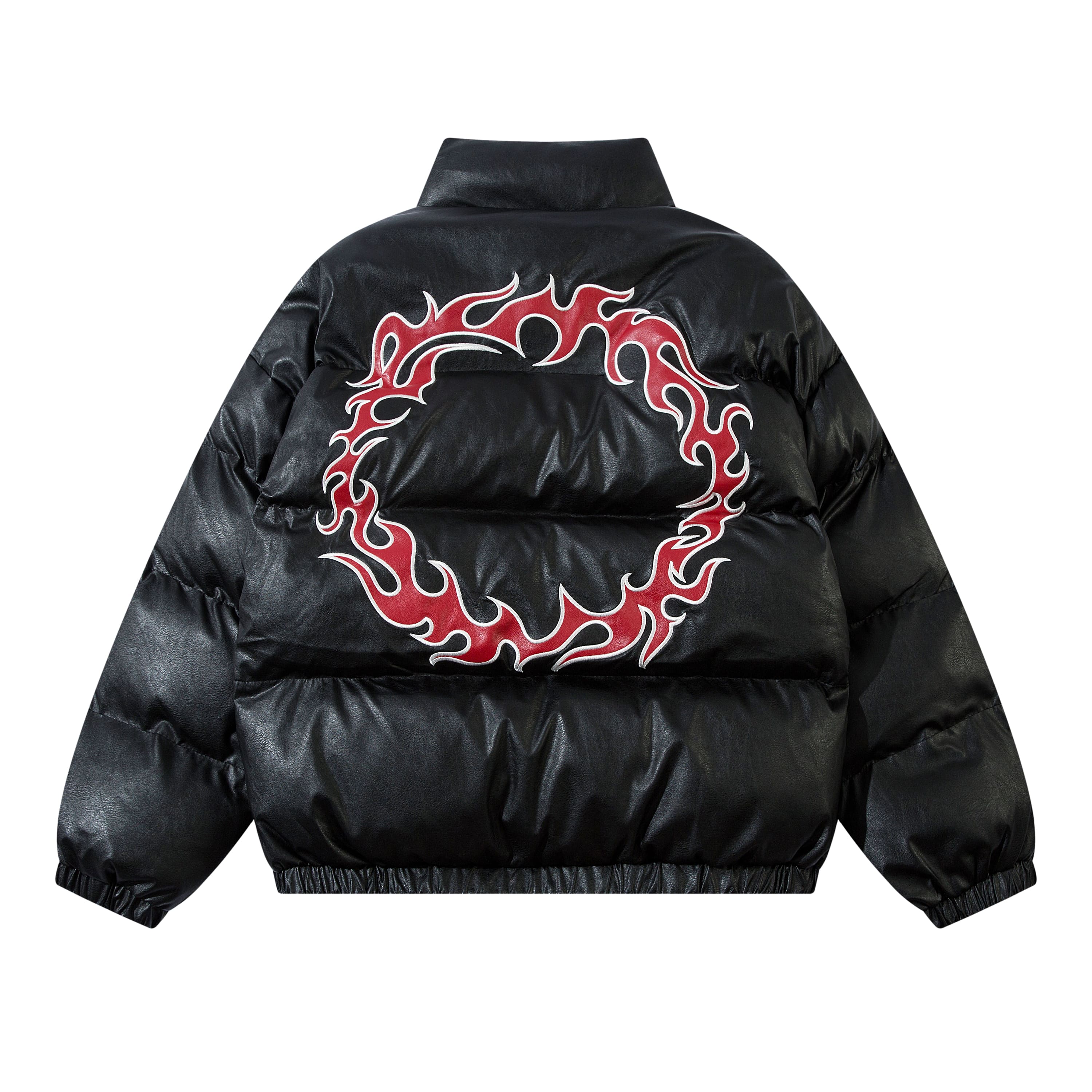 Black Flame Puffer Jacket