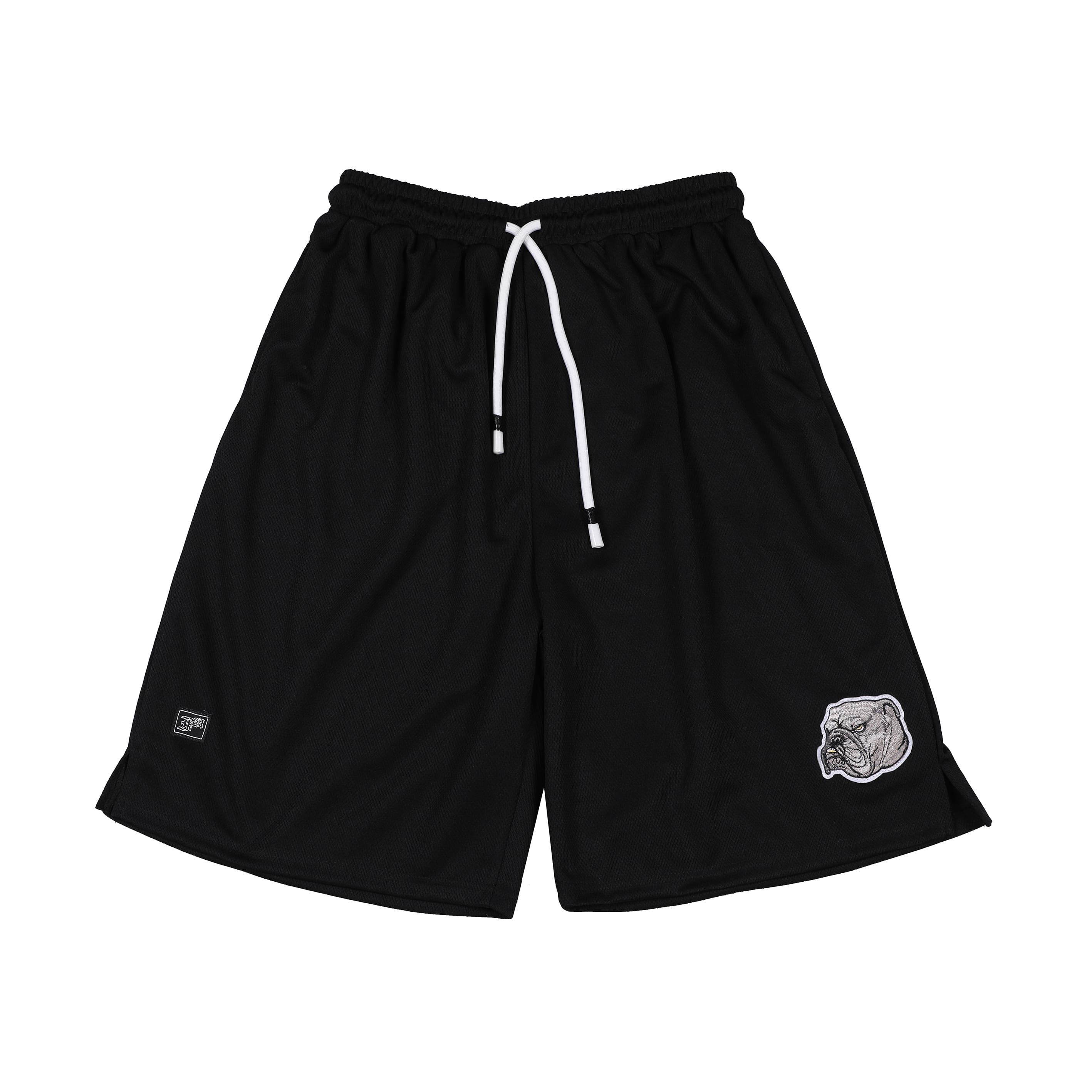 Black Bulldog Mesh Shorts